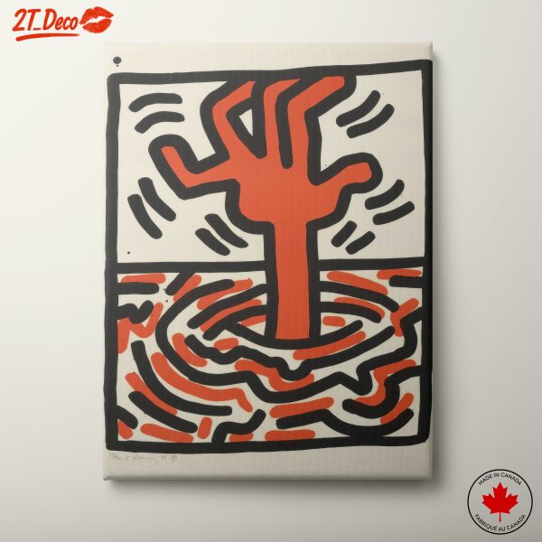Red Abstract Tree Art