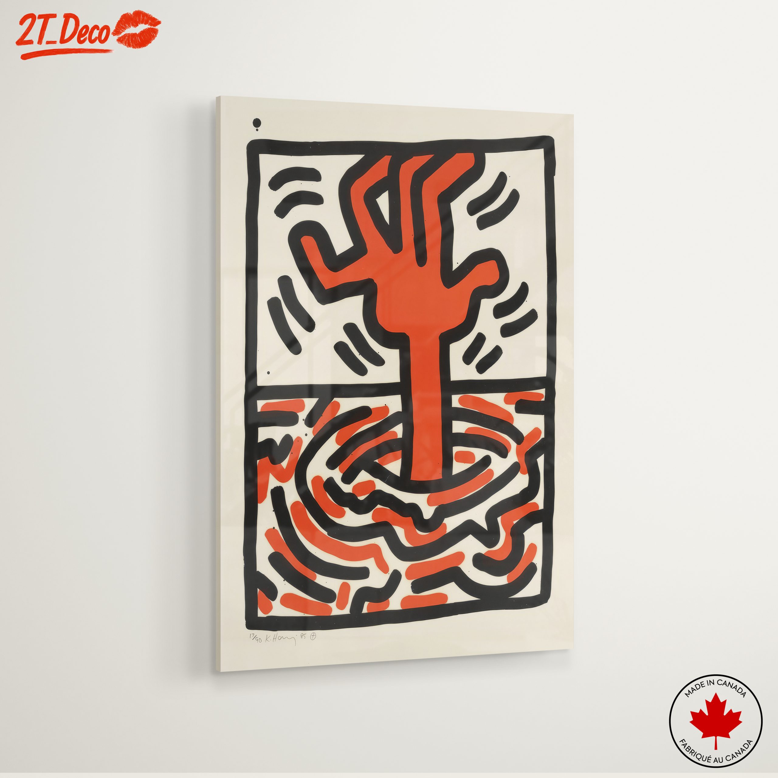 Red Abstract Tree Art - Image 6