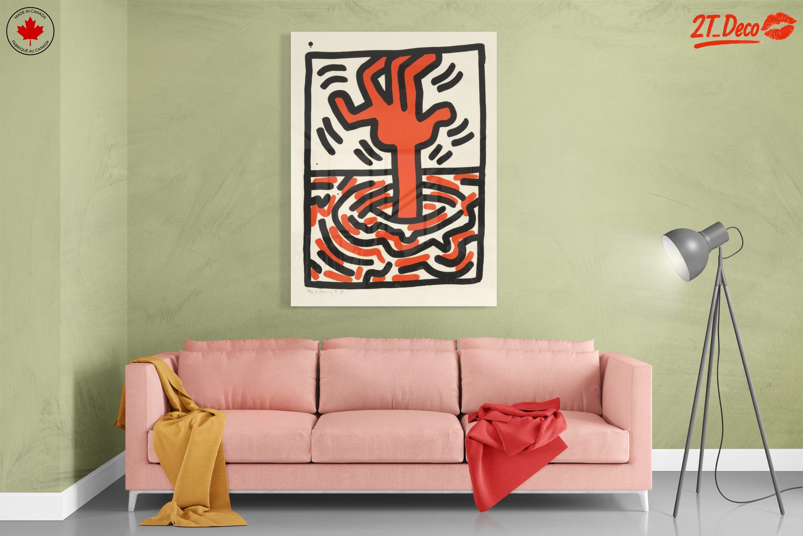 Red Abstract Tree Art - Image 7