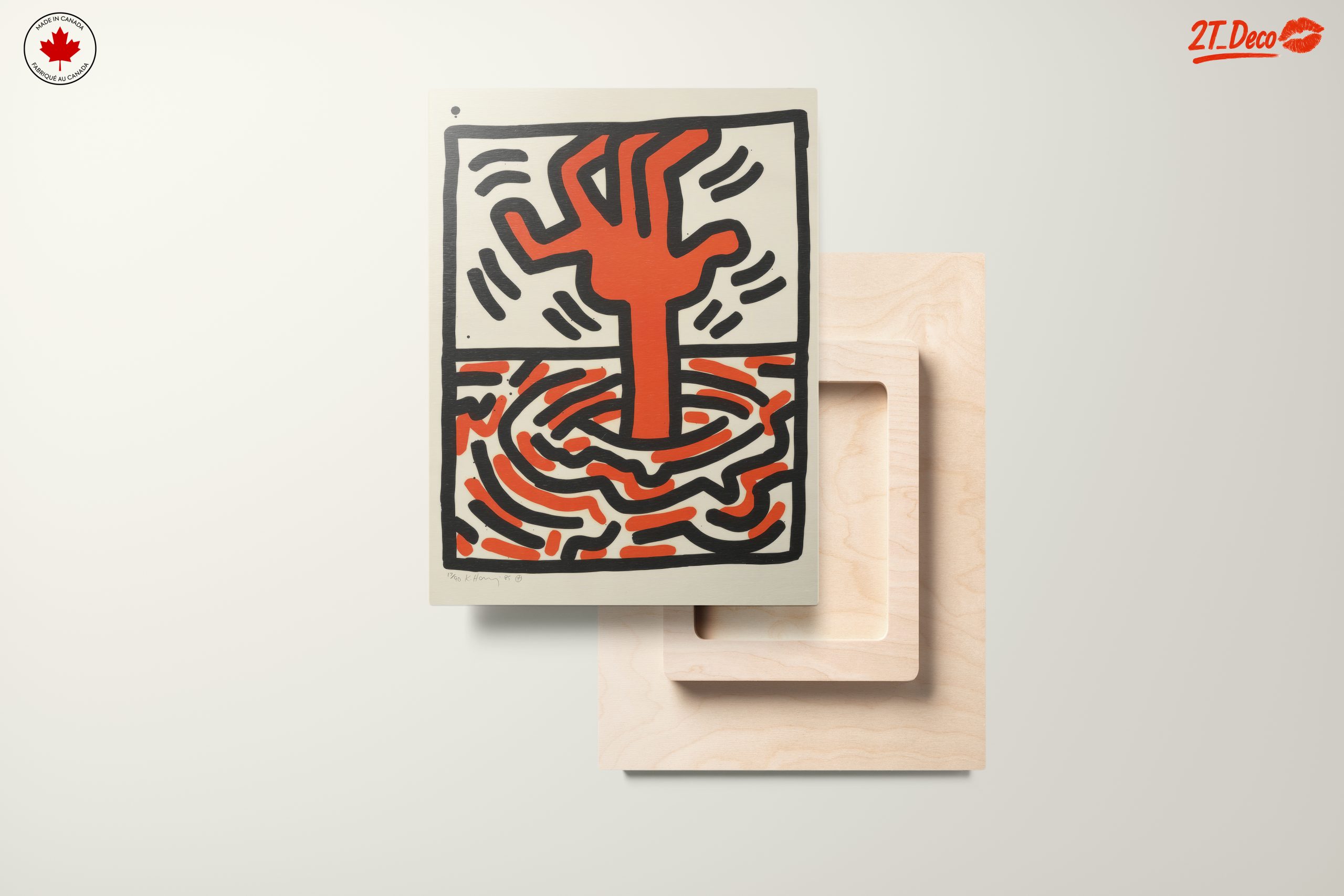 Red Abstract Tree Art - Image 11