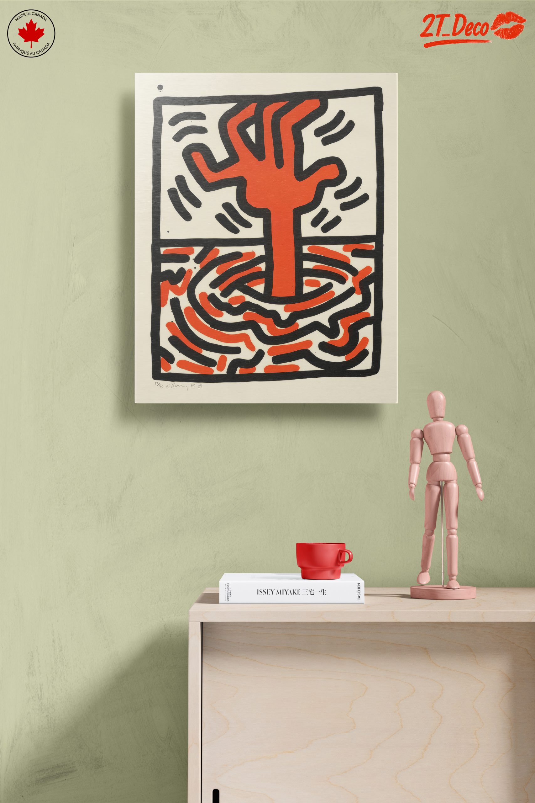Red Abstract Tree Art - Image 14