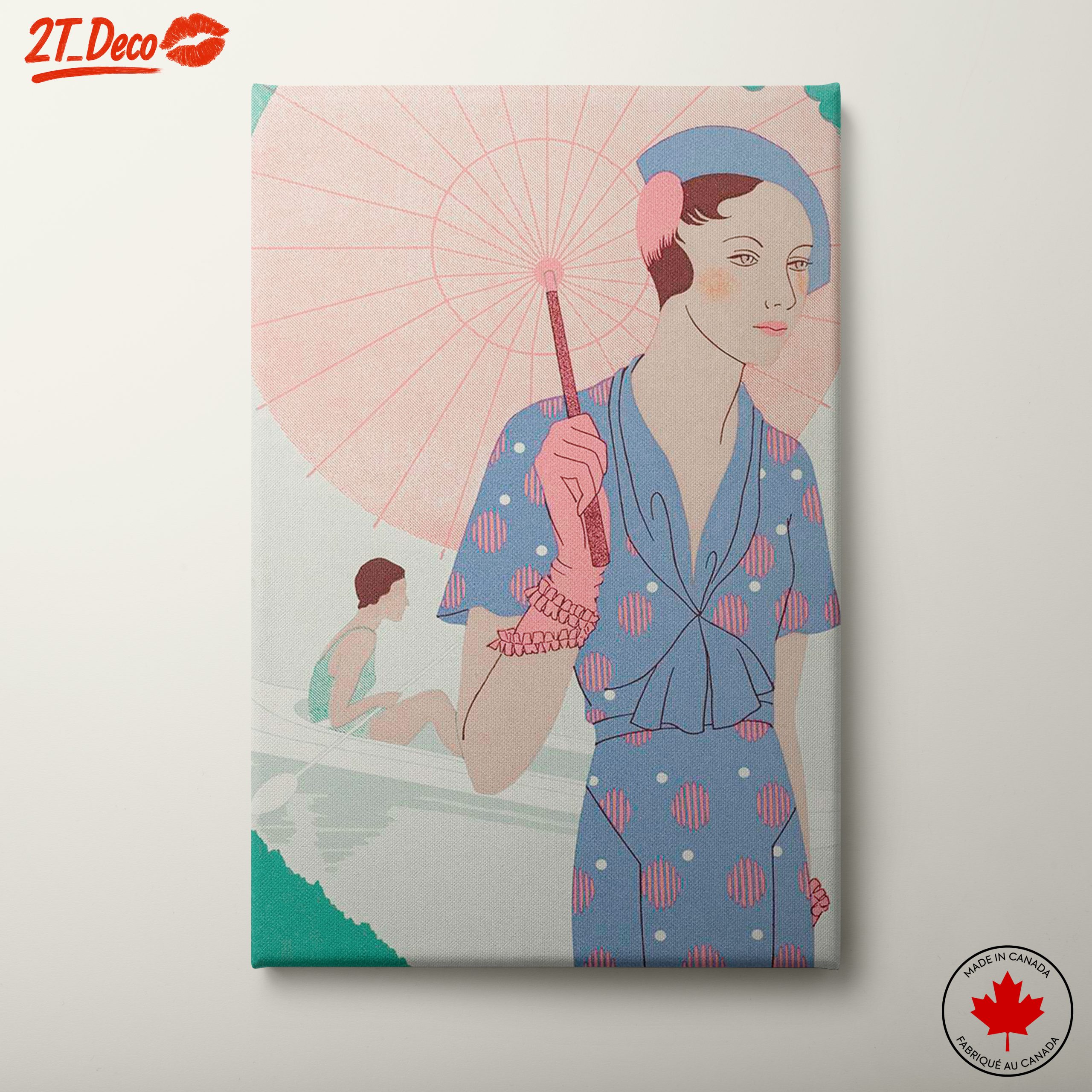 Stylized Vintage Women Portrait Art