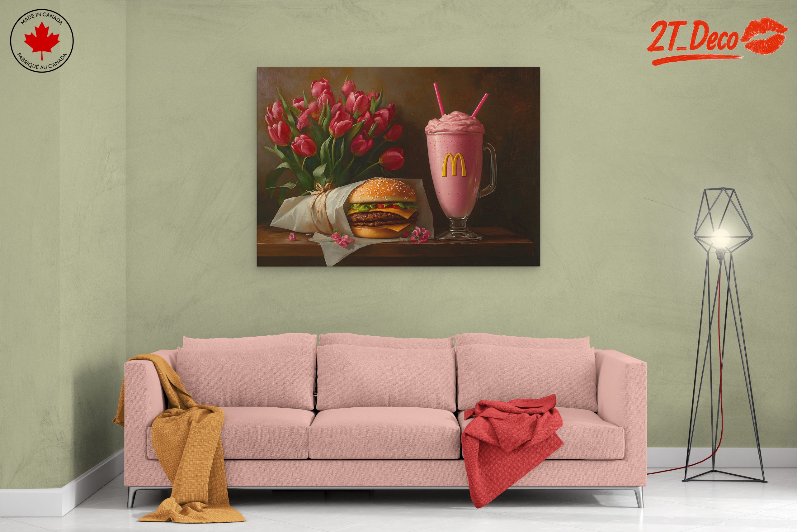 Delicious Fast Food Still Life with Flowers - Image 2