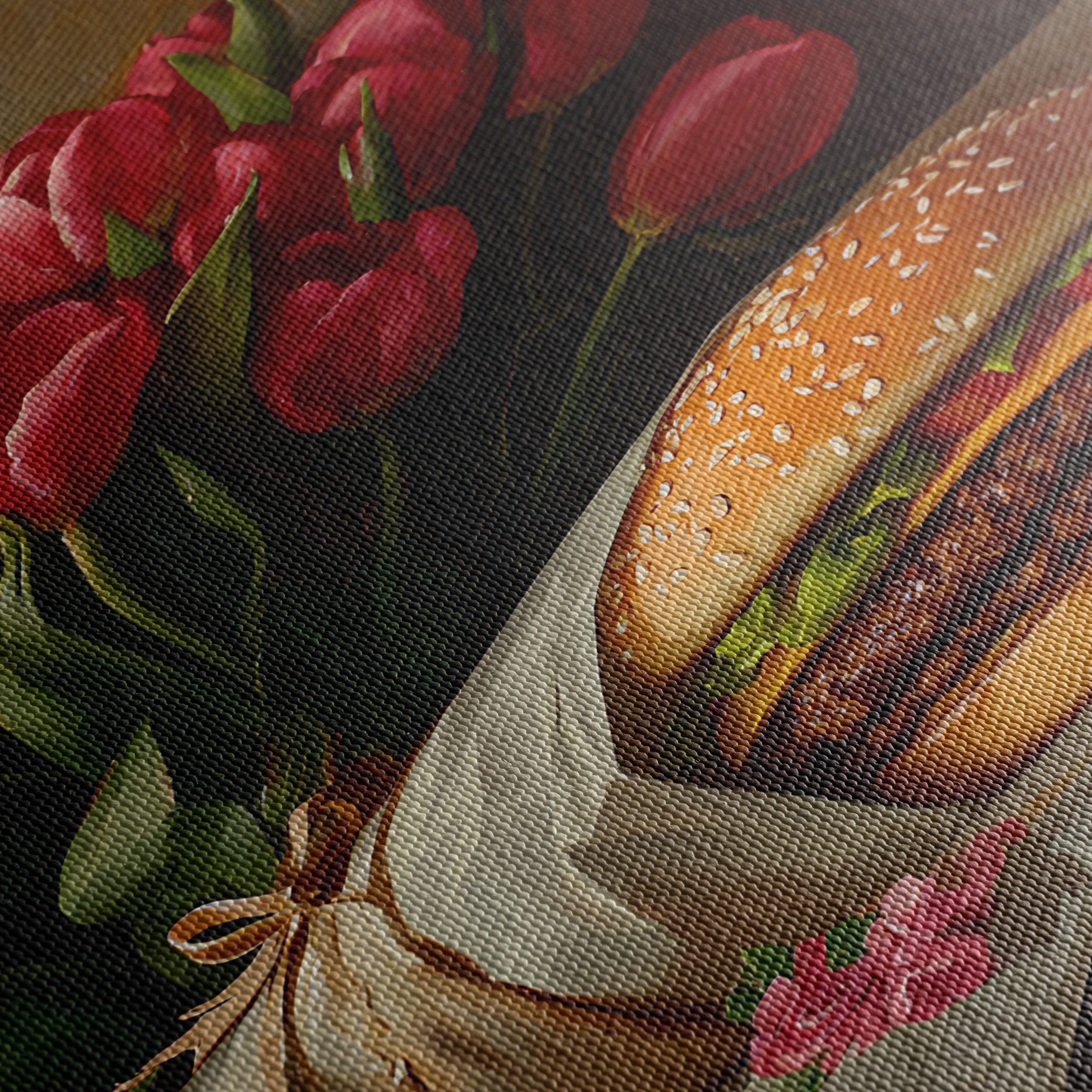 Delicious Fast Food Still Life with Flowers - Image 5