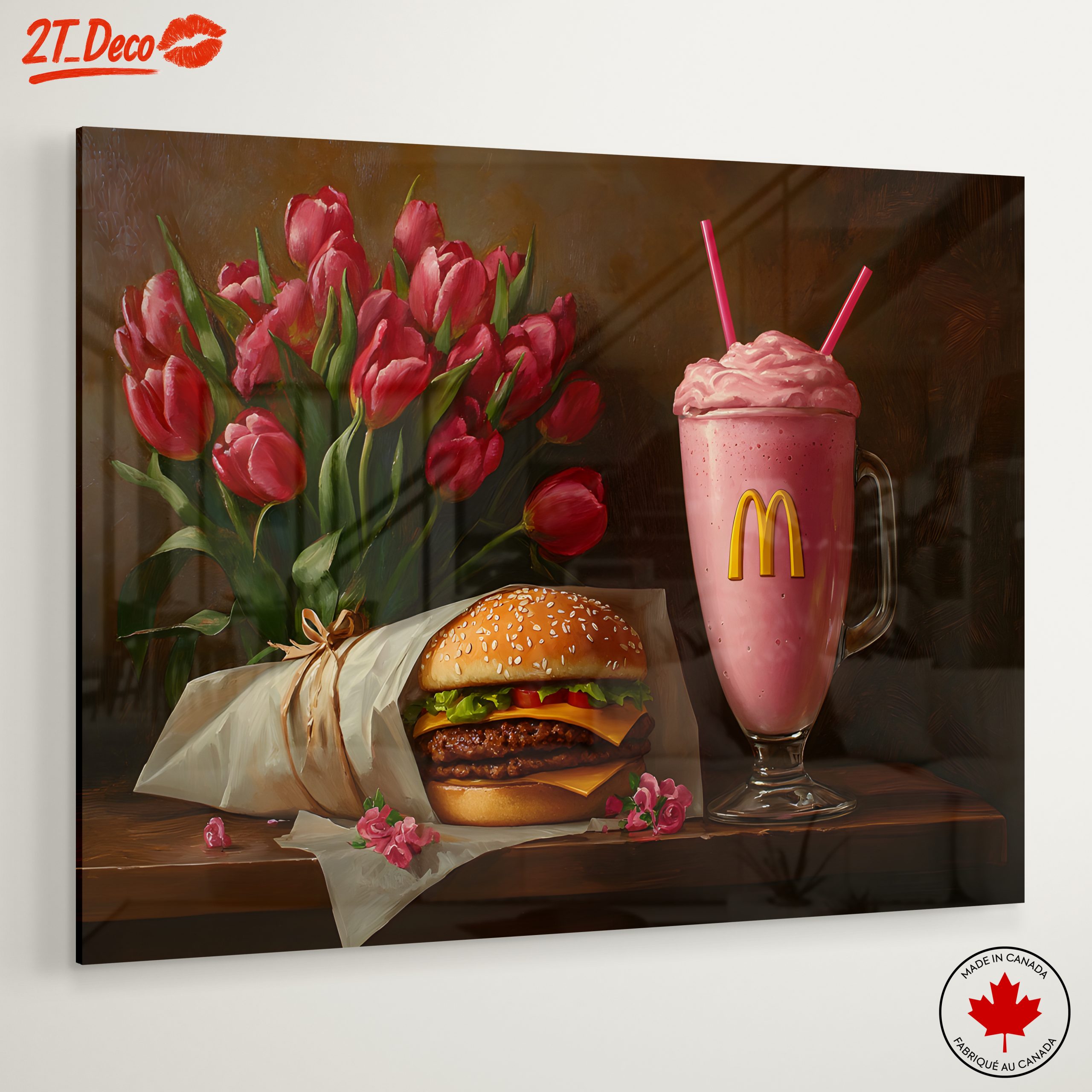 Delicious Fast Food Still Life with Flowers - Image 6