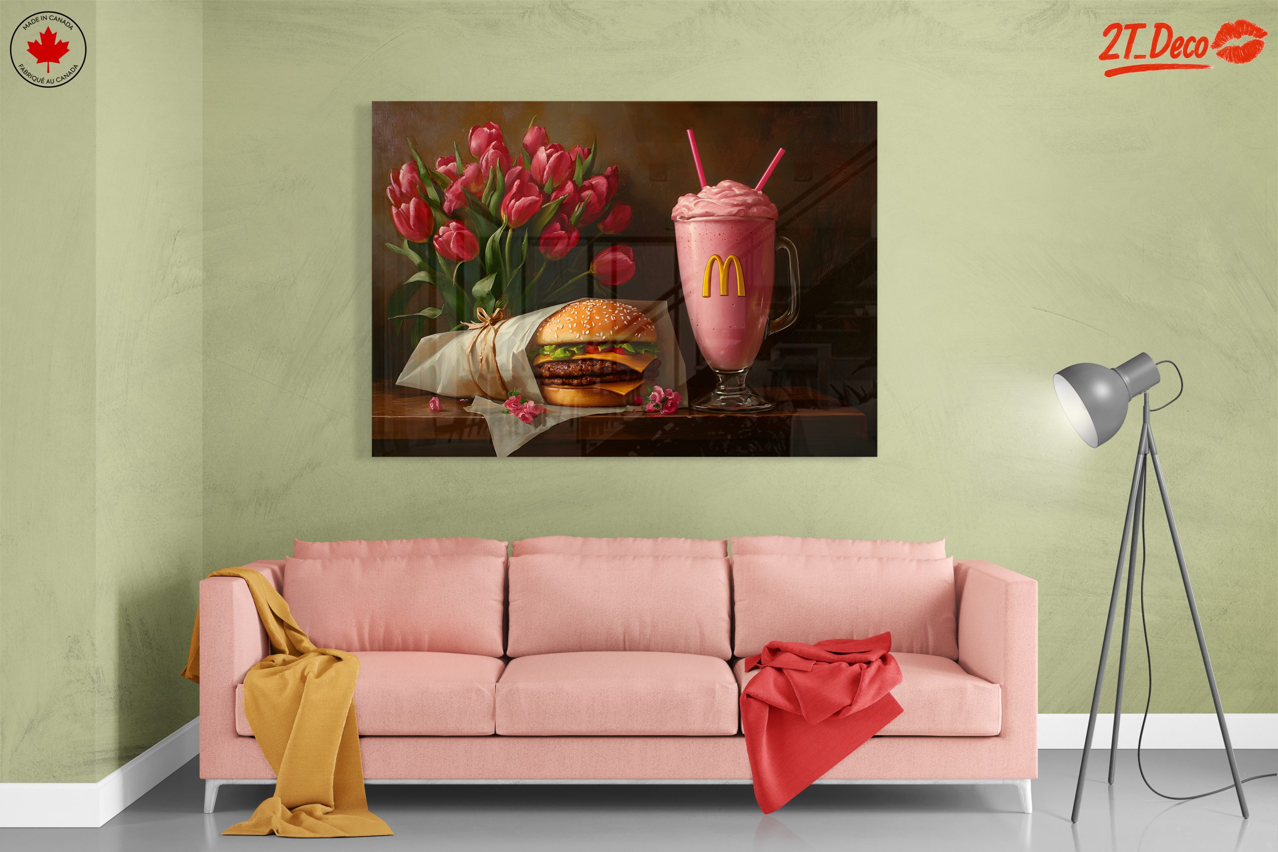 Delicious Fast Food Still Life with Flowers - Image 7