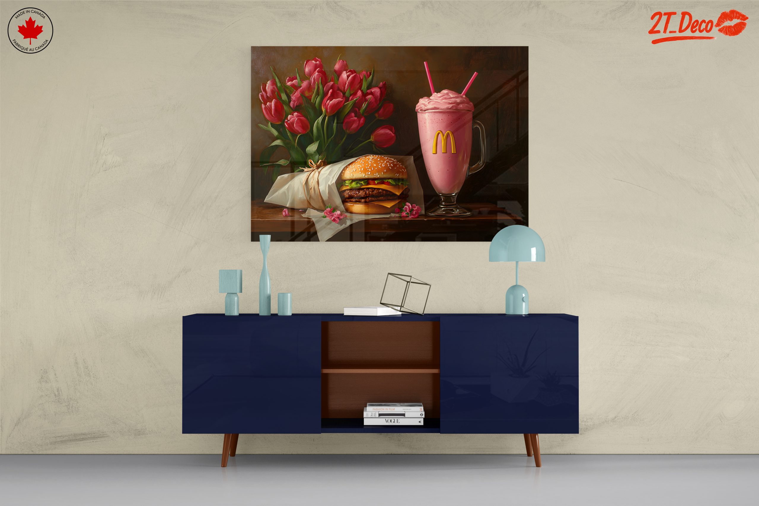 Delicious Fast Food Still Life with Flowers - Image 8