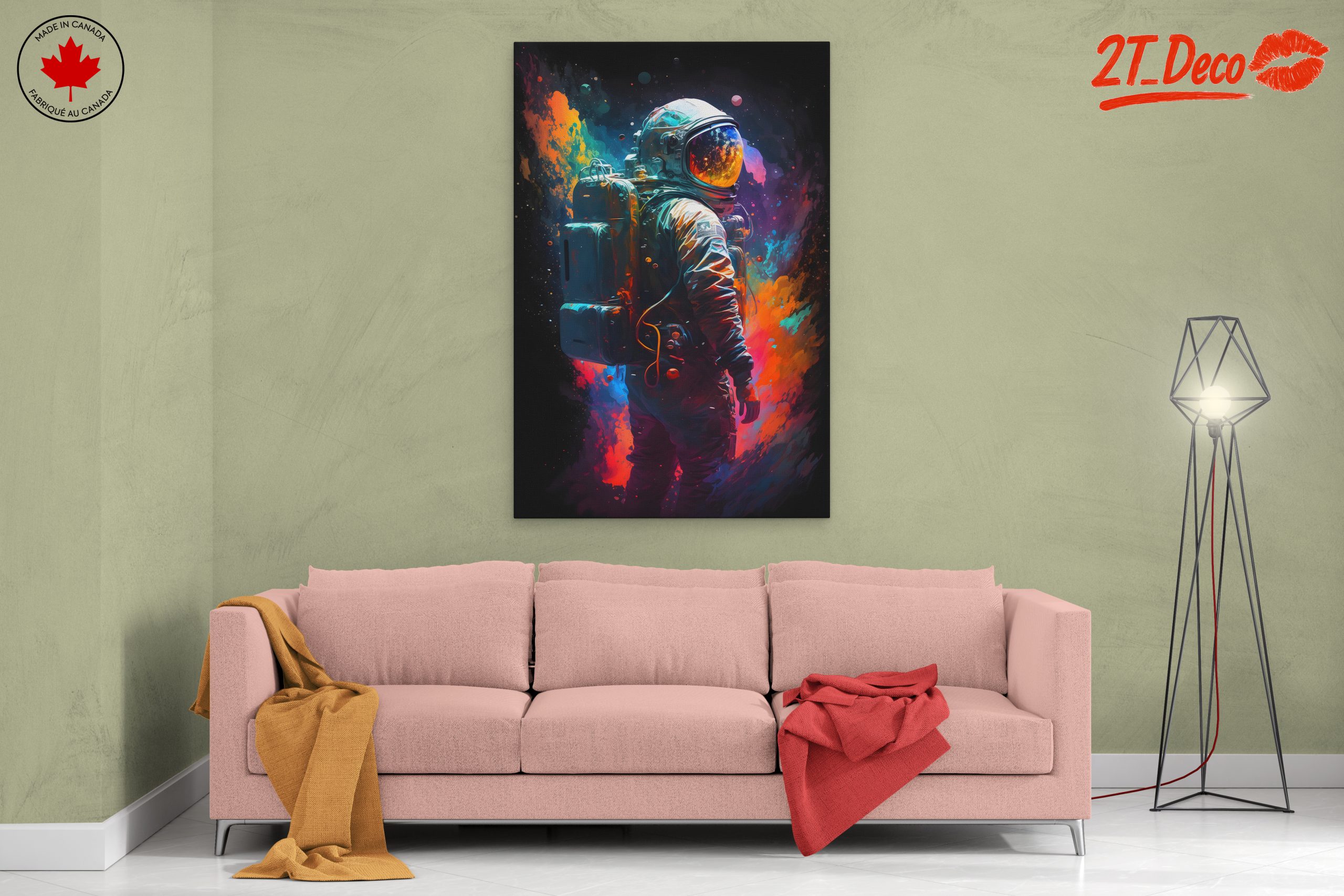 Vibrant Astronaut in Cosmic Space 2 - Image 2