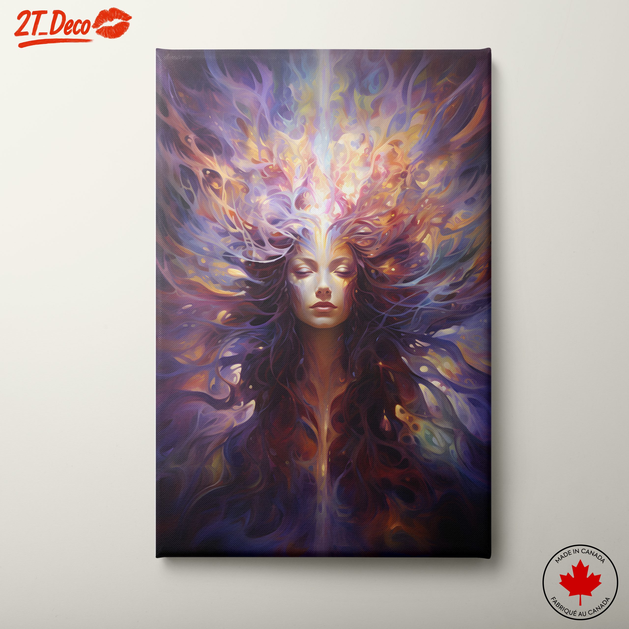 Abstract Contemporary Portrait with Vibrant Colors