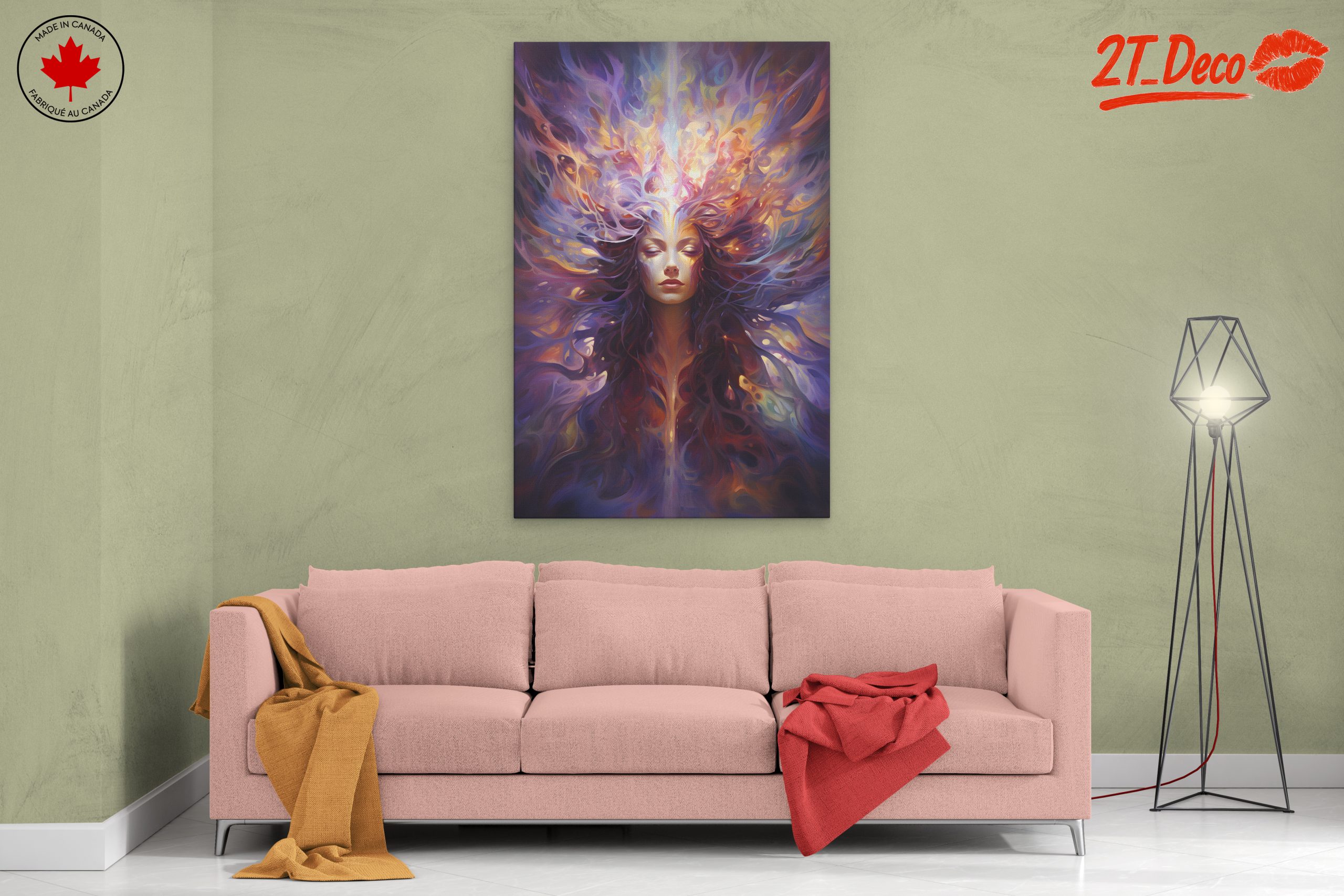 Abstract Contemporary Portrait with Vibrant Colors - Image 2