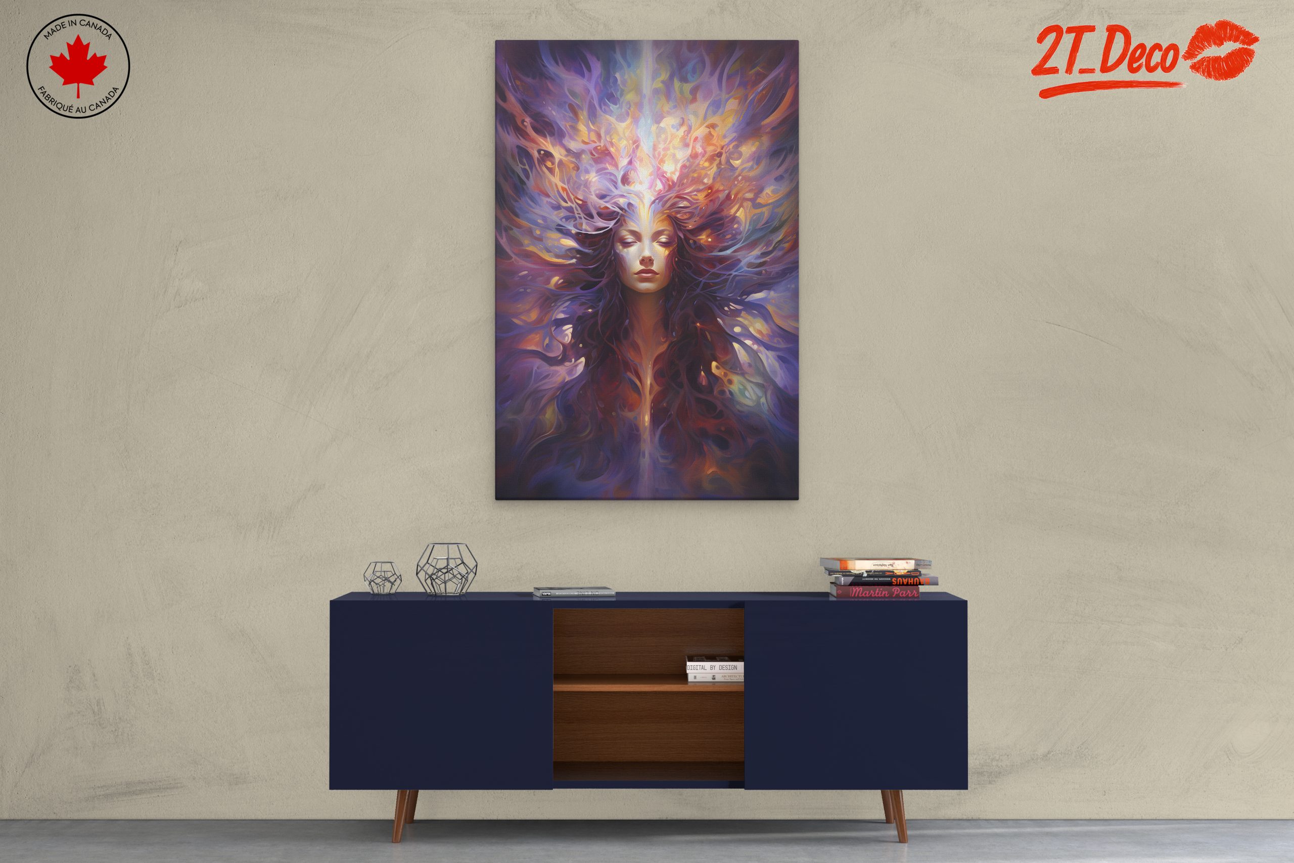 Abstract Contemporary Portrait with Vibrant Colors - Image 3