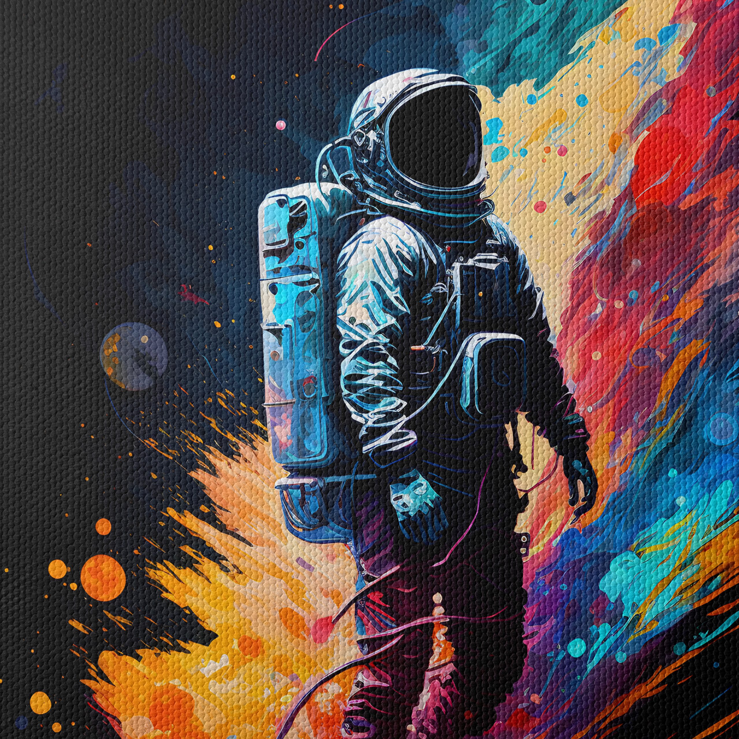 Vibrant Astronaut in Colorful Space - Image 4