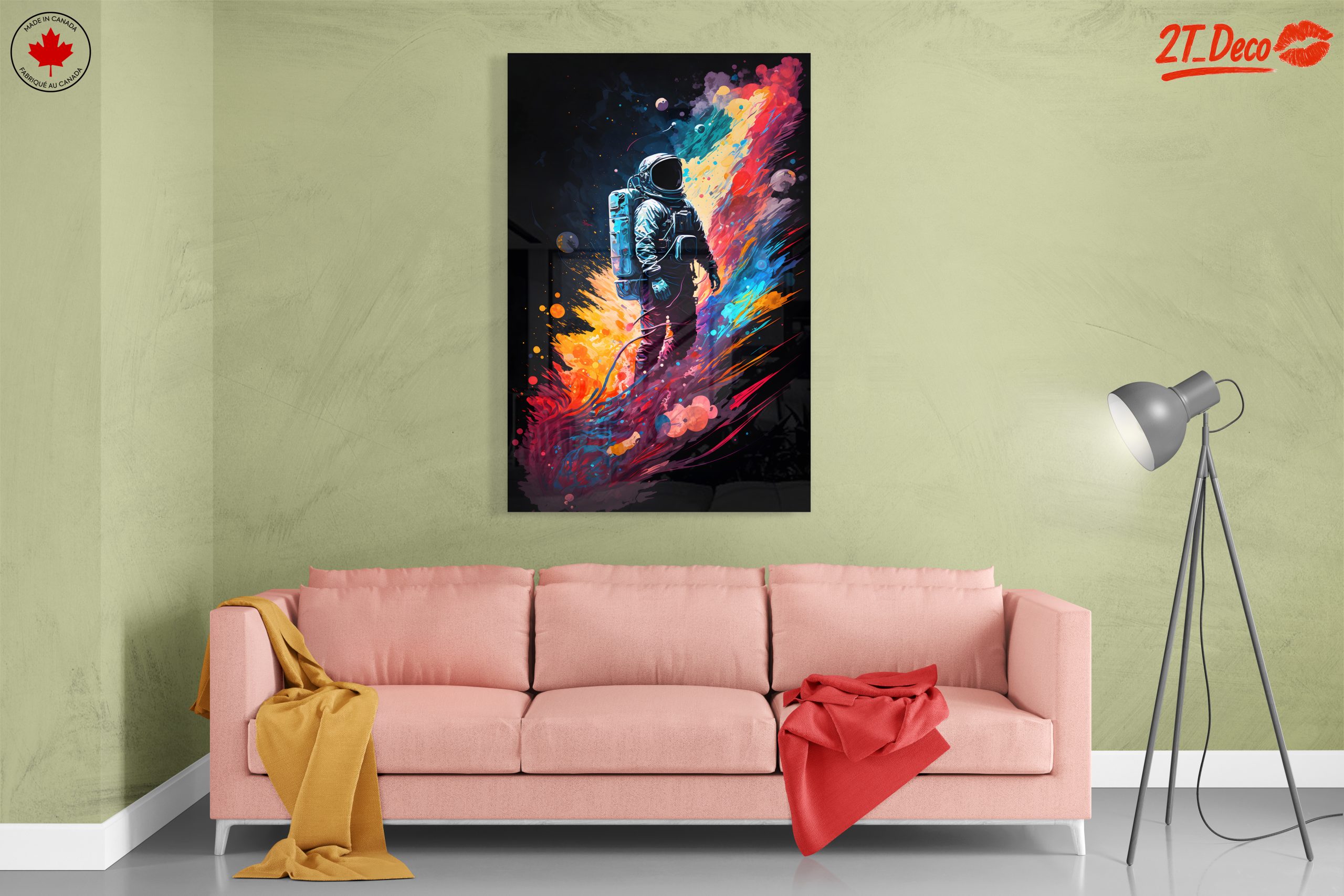 Vibrant Astronaut in Colorful Space - Image 7