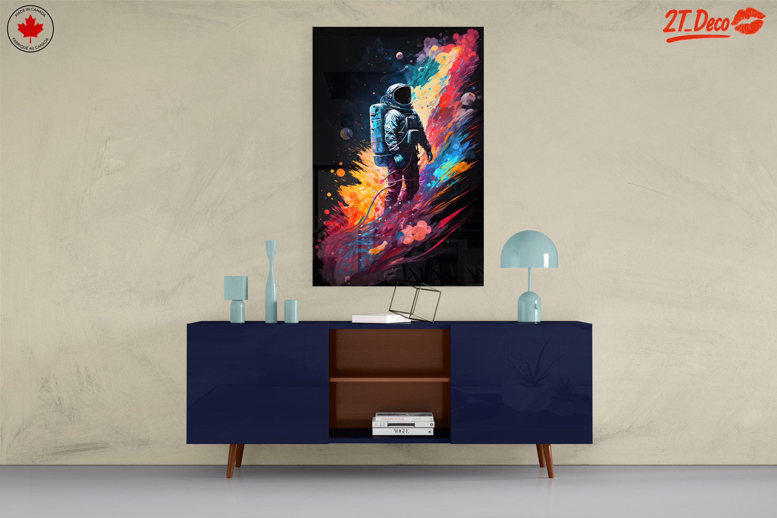 Vibrant Astronaut in Colorful Space - Image 8