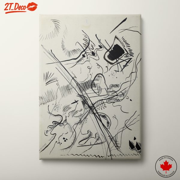Dynamic Abstract Artwork with Bold Lines and Forms