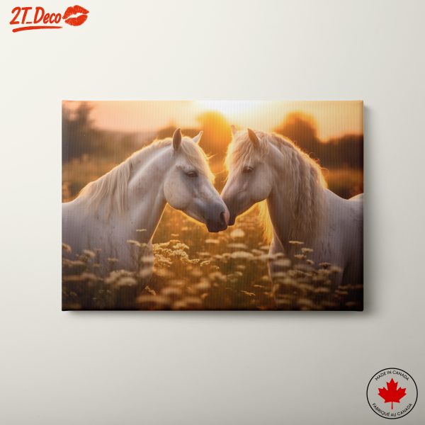 Romantic Horse Encounter in Golden Light