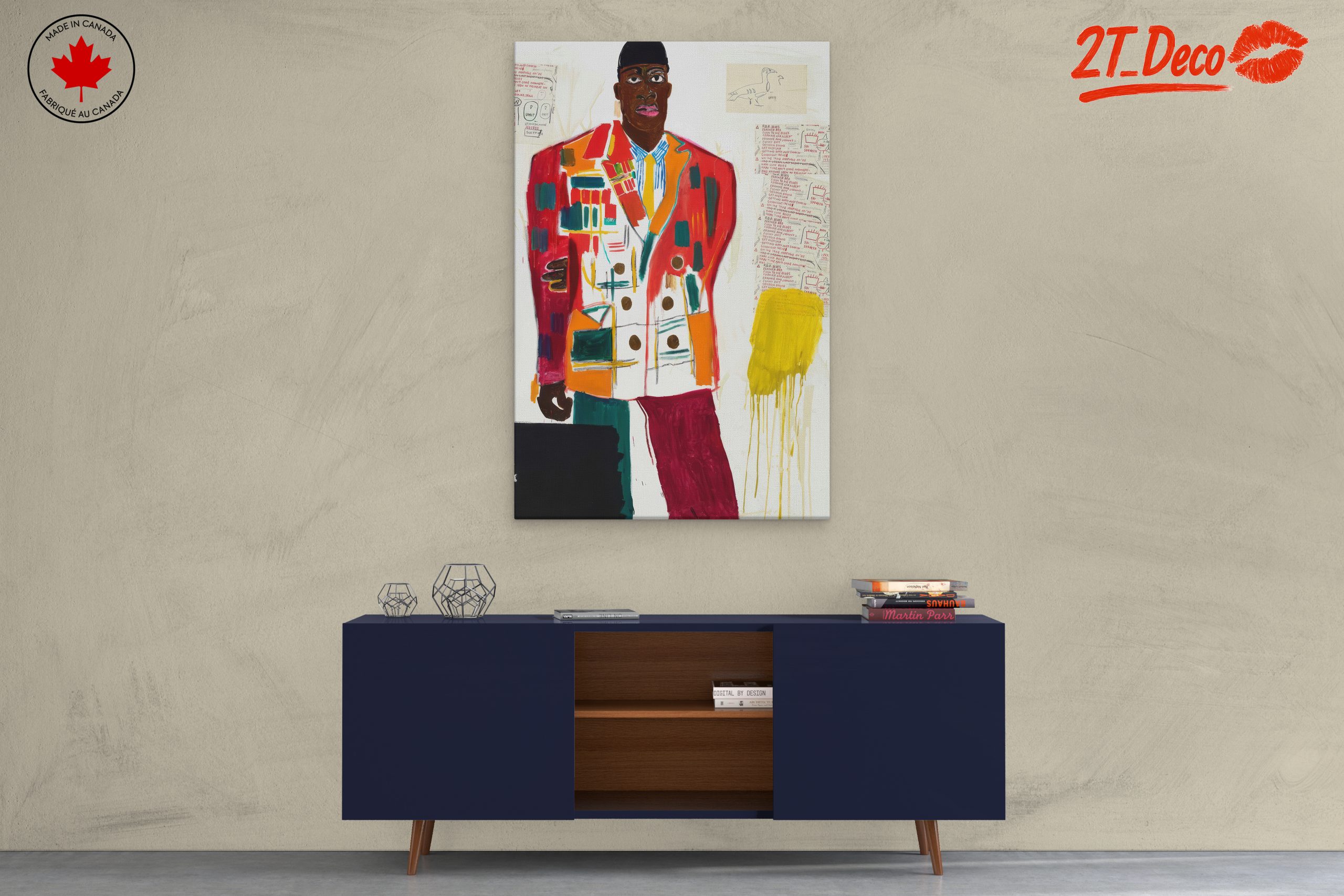 Vibrant Cultural Portrait with Bold Colors - Image 3