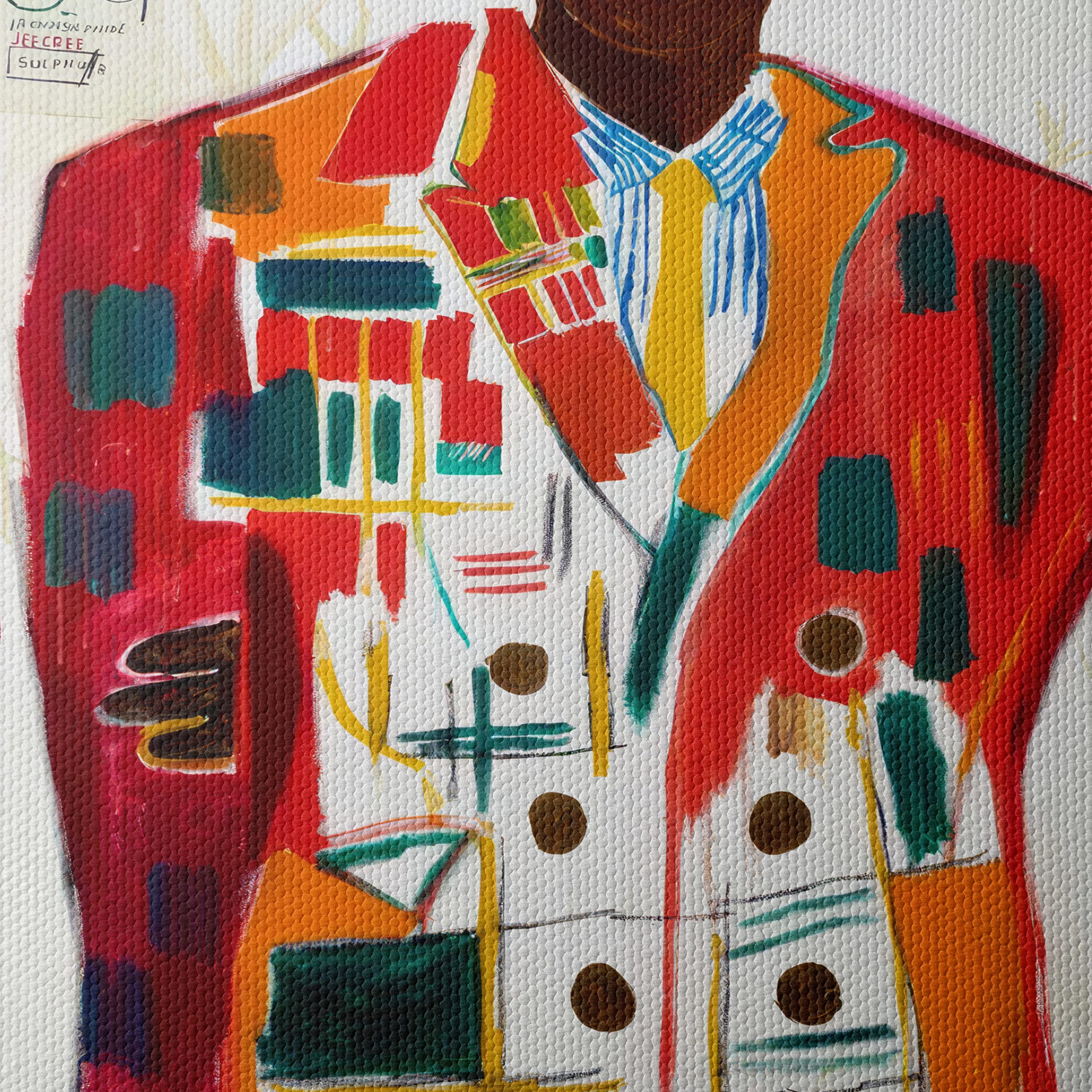 Vibrant Cultural Portrait with Bold Colors - Image 4