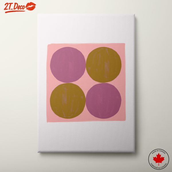 Colorful Abstract Interior Art with Geometric Shapes