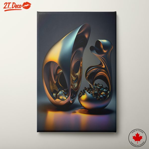 Reflective Abstract Sculpture Art