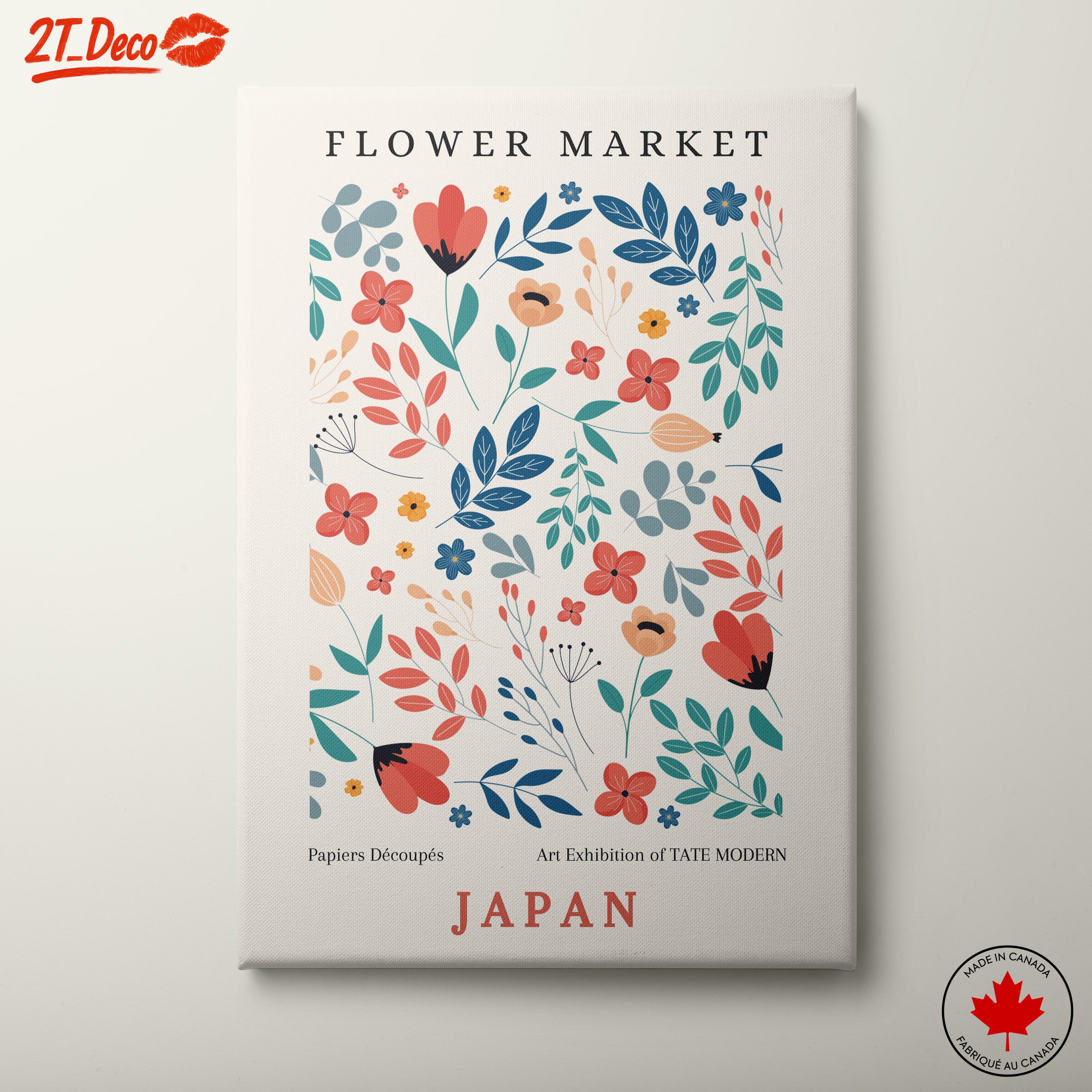 Flower Market Art with Colorful Floral Design