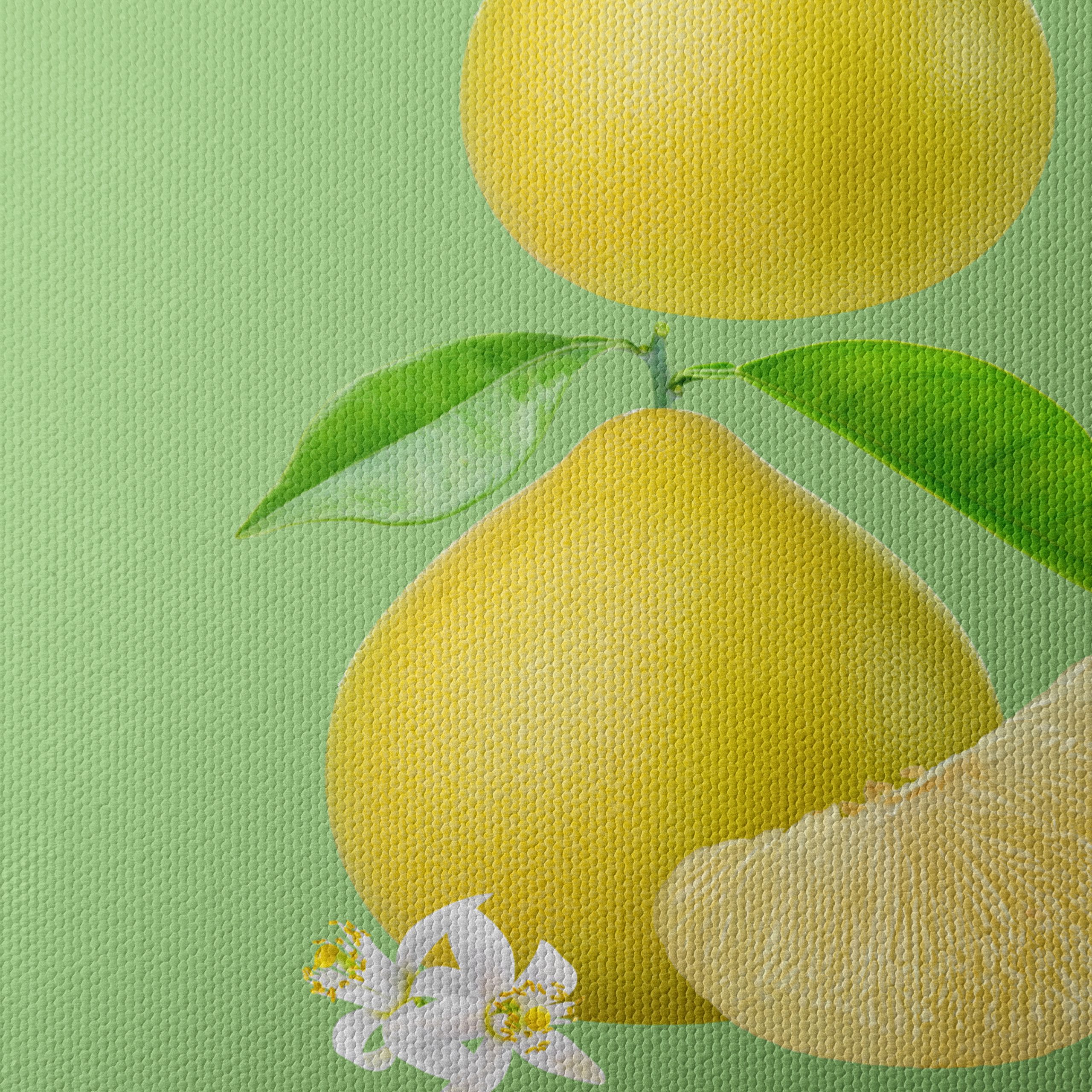 Stylized Yellow Pears and Flowers Art - Image 4