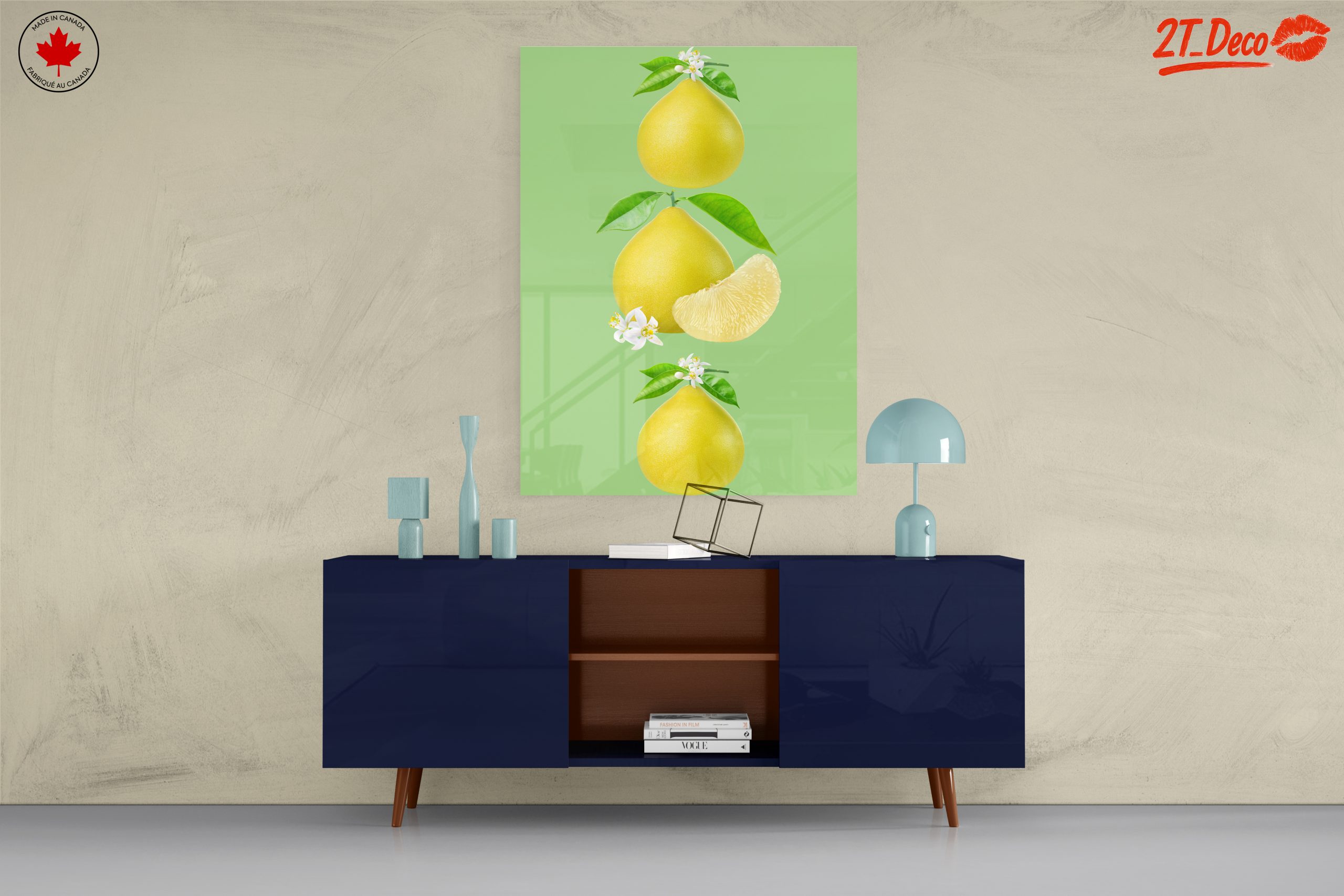 Stylized Yellow Pears and Flowers Art - Image 8