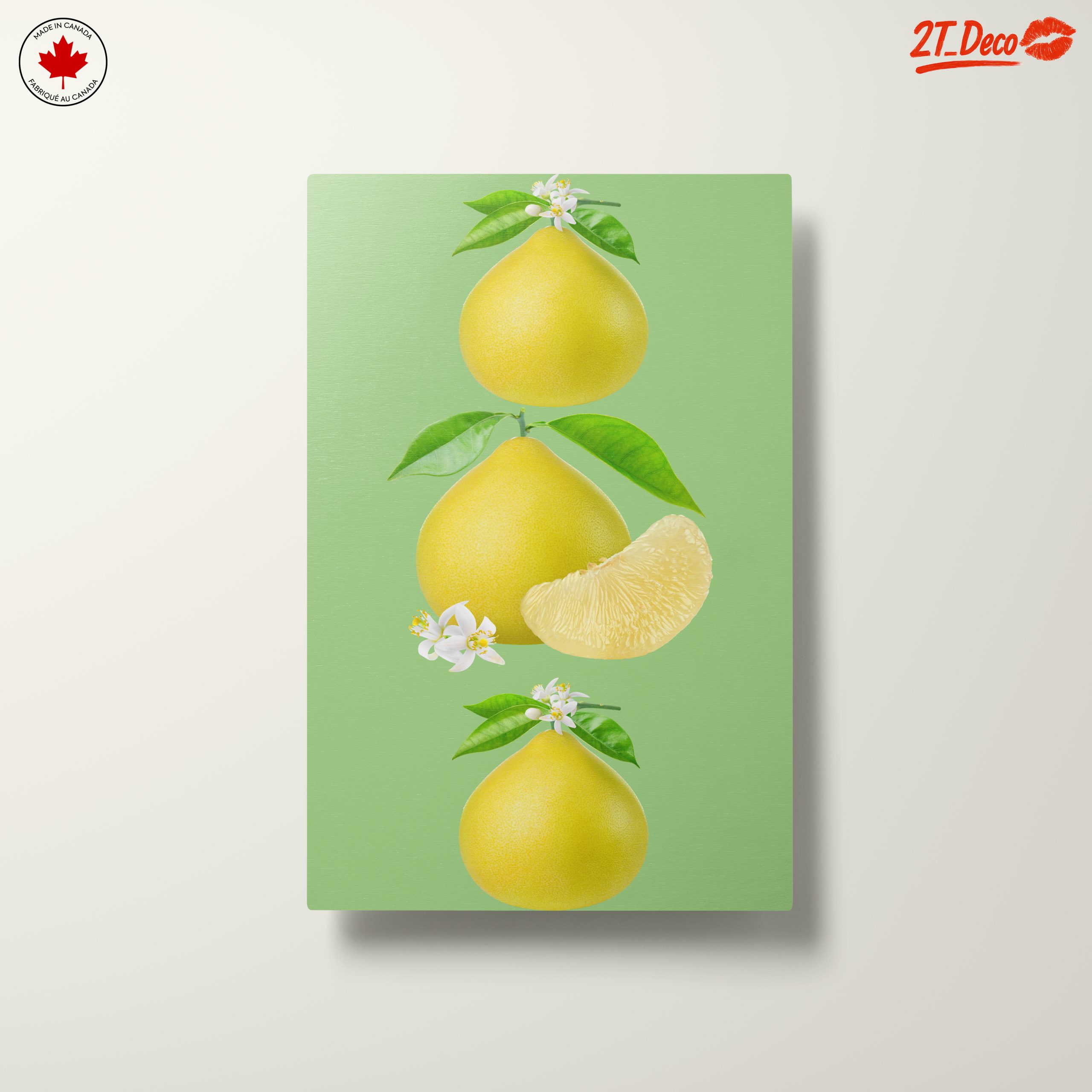 Stylized Yellow Pears and Flowers Art - Image 10