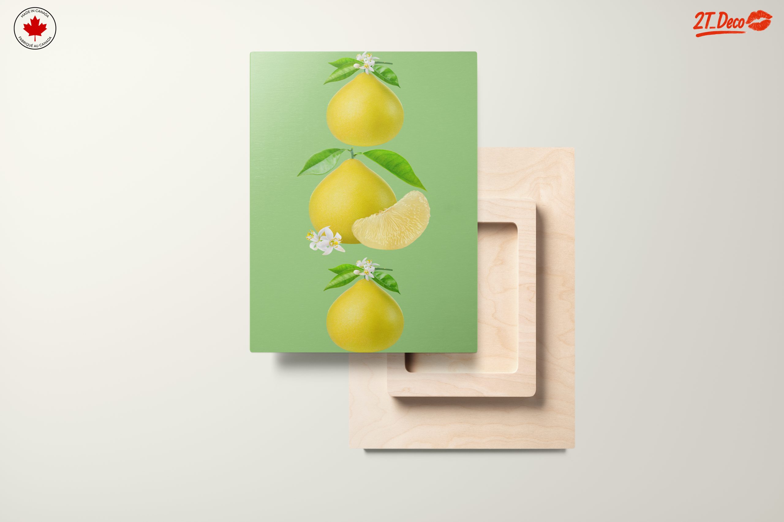 Stylized Yellow Pears and Flowers Art - Image 11