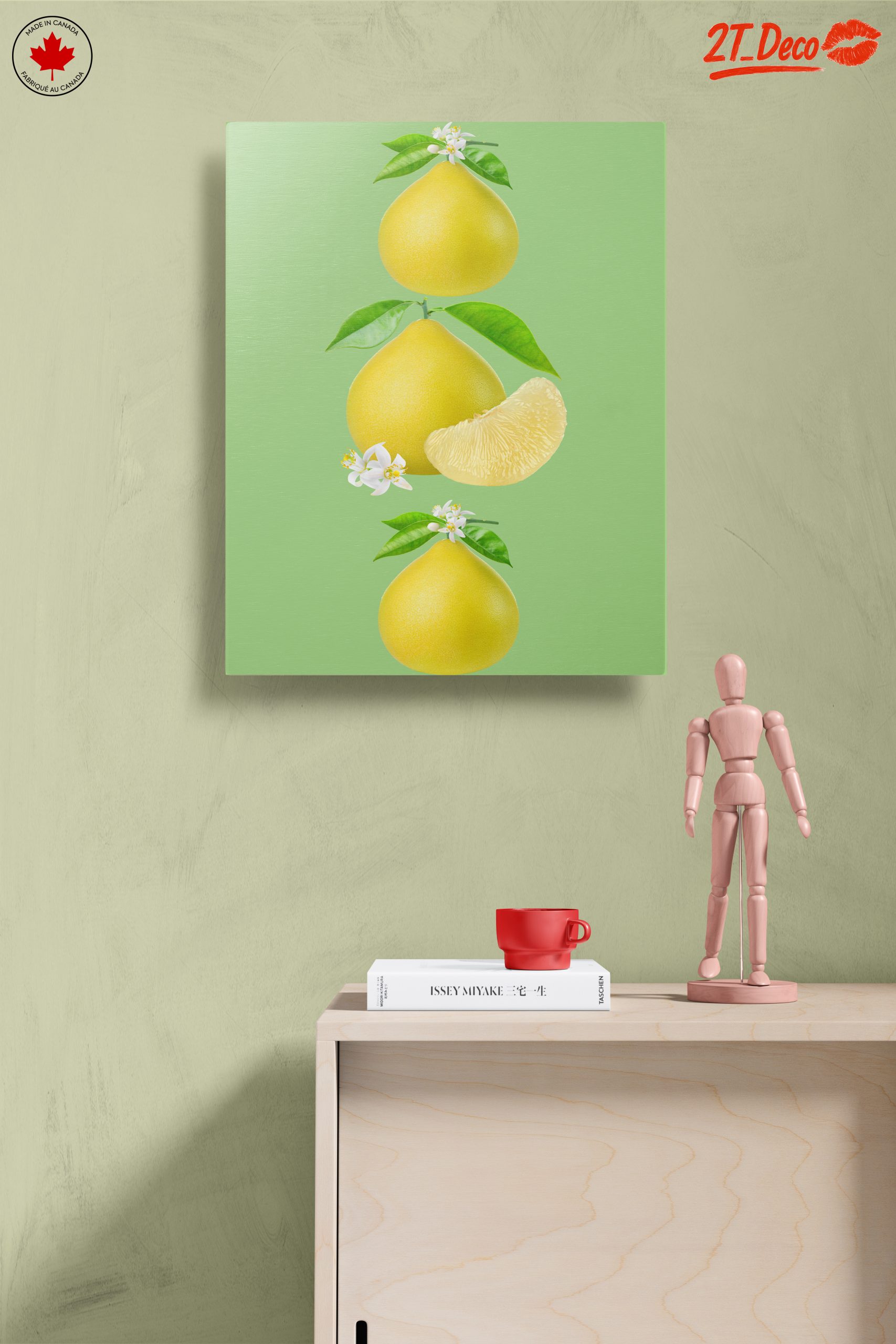 Stylized Yellow Pears and Flowers Art - Image 14