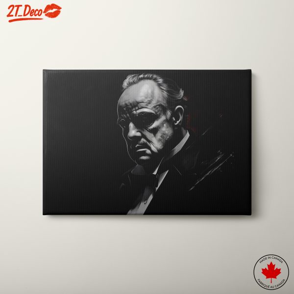 Classic Cinema Character Artwork in Monochrome