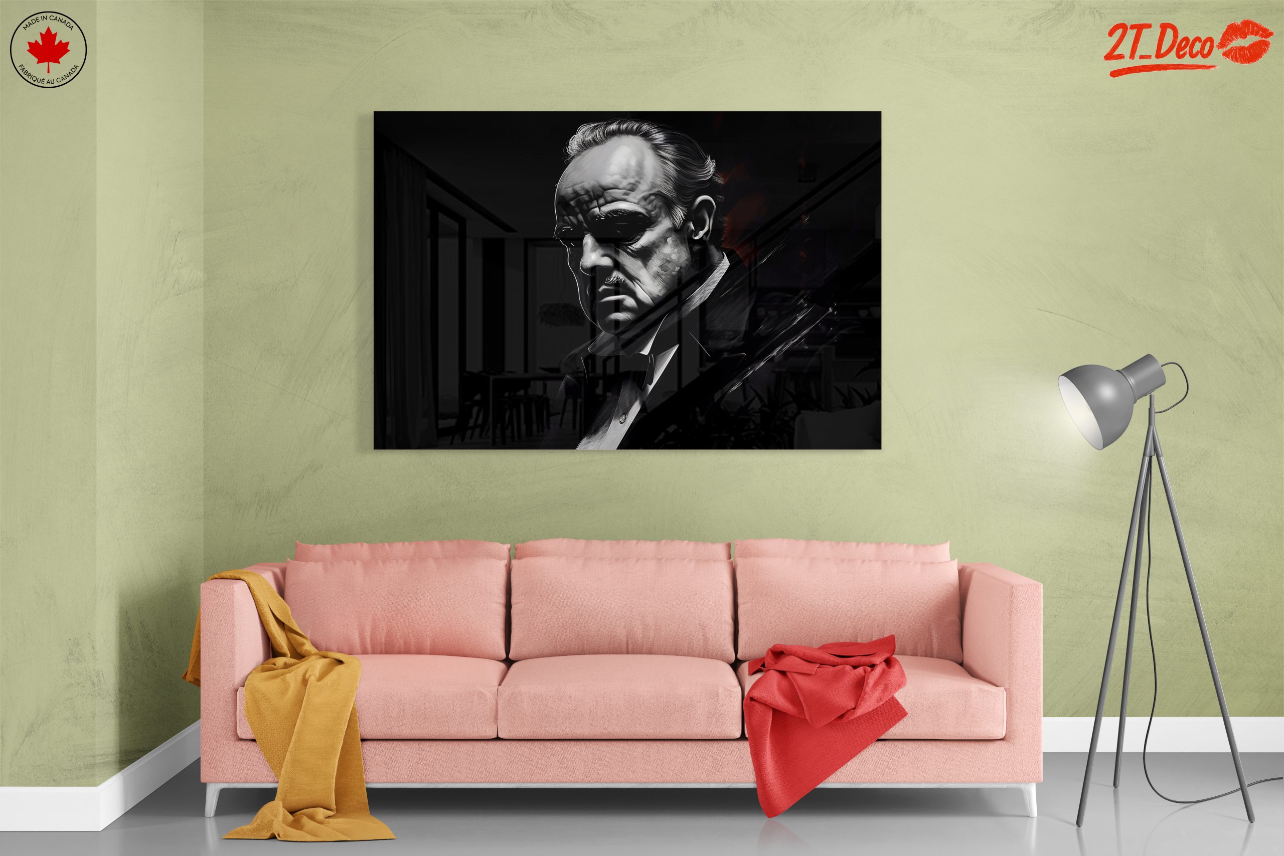 Classic Cinema Character Artwork in Monochrome - Image 7