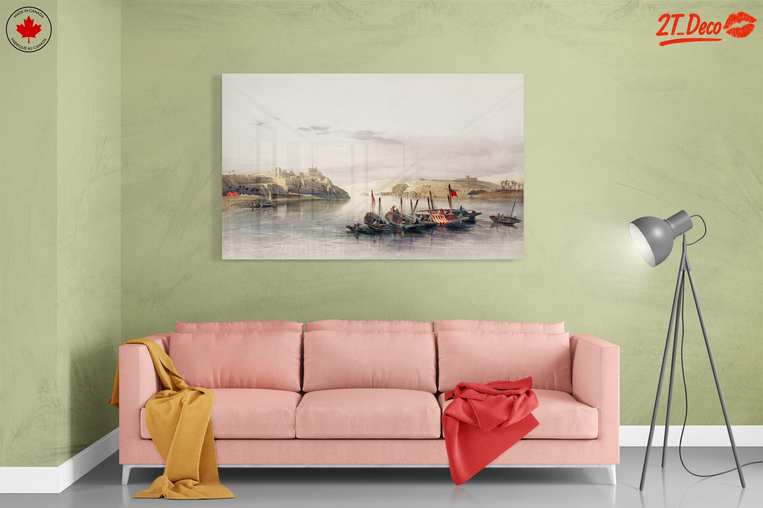 Historical River Scene with Egyptian Boats - Image 7
