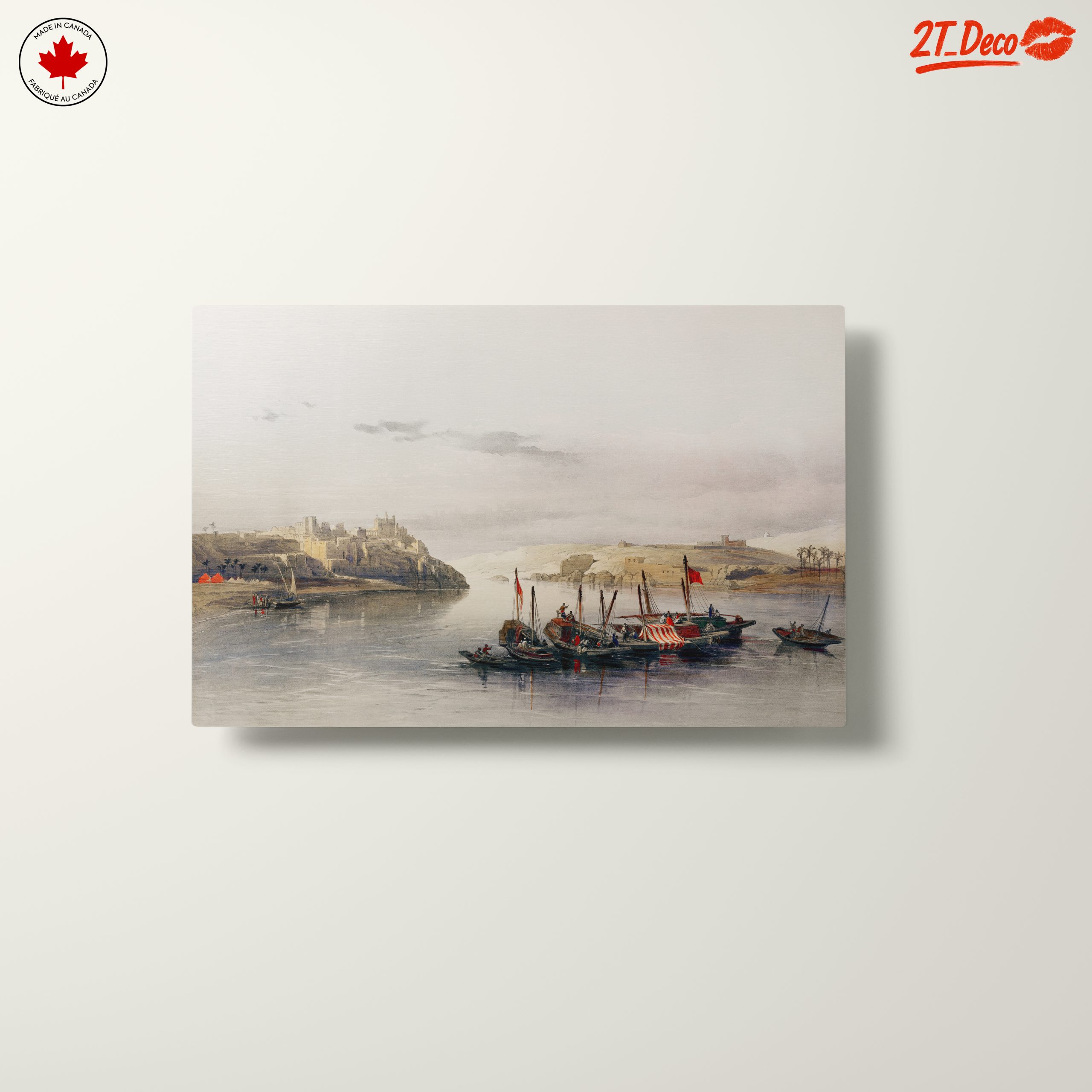 Historical River Scene with Egyptian Boats - Image 10