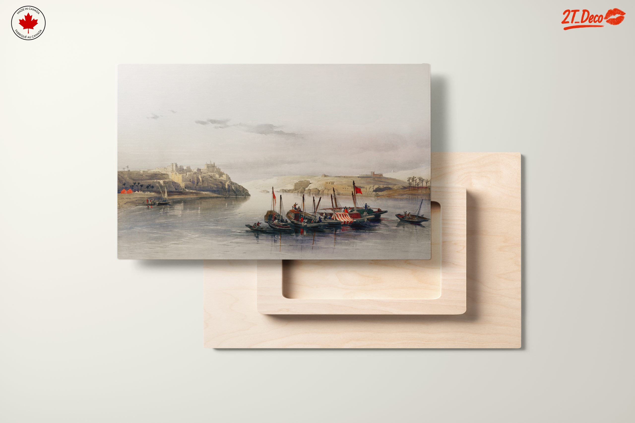 Historical River Scene with Egyptian Boats - Image 11