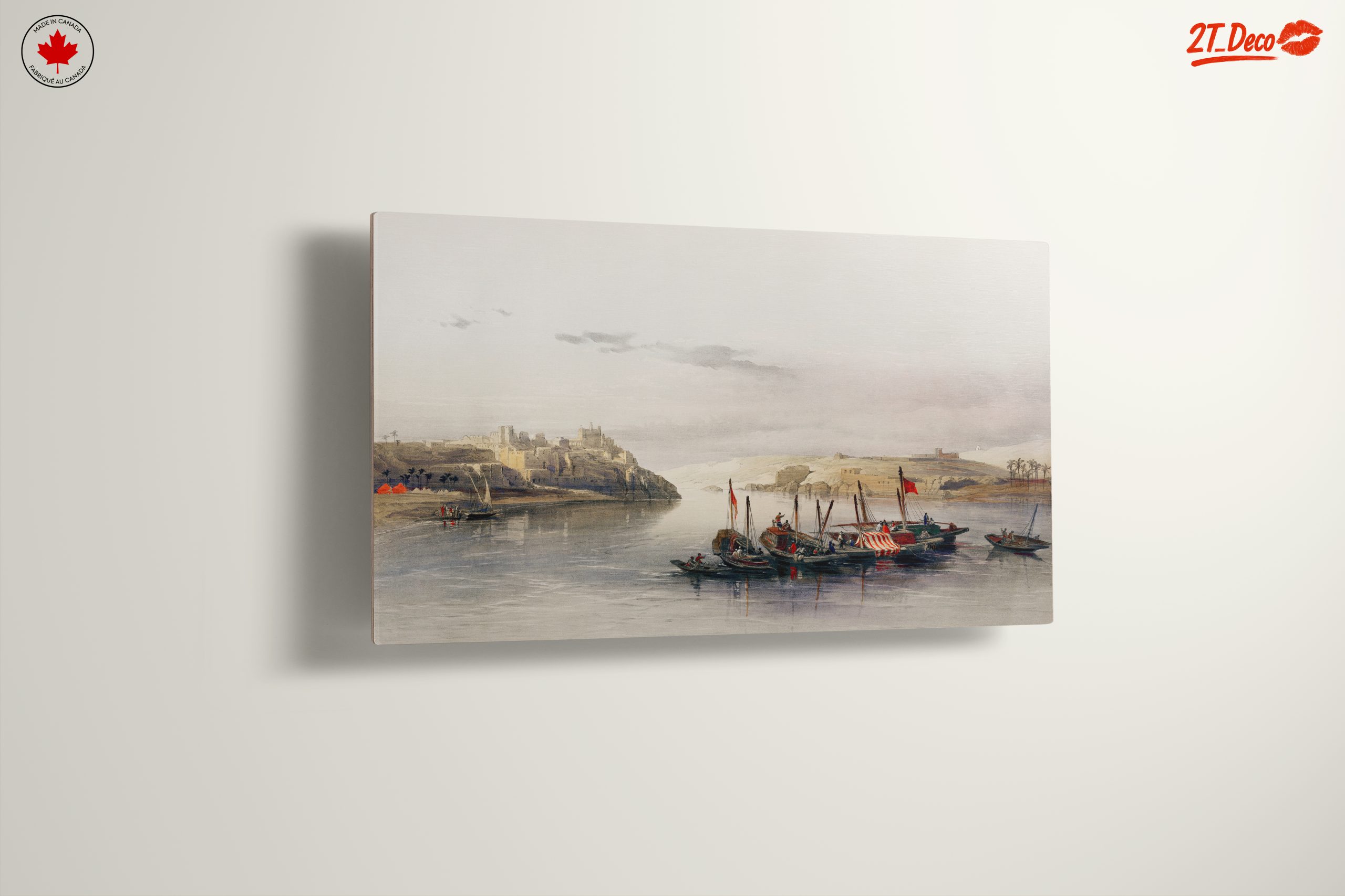 Historical River Scene with Egyptian Boats - Image 13