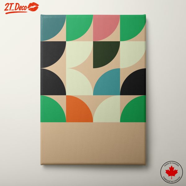Geometric Abstract Art with Modern Shapes