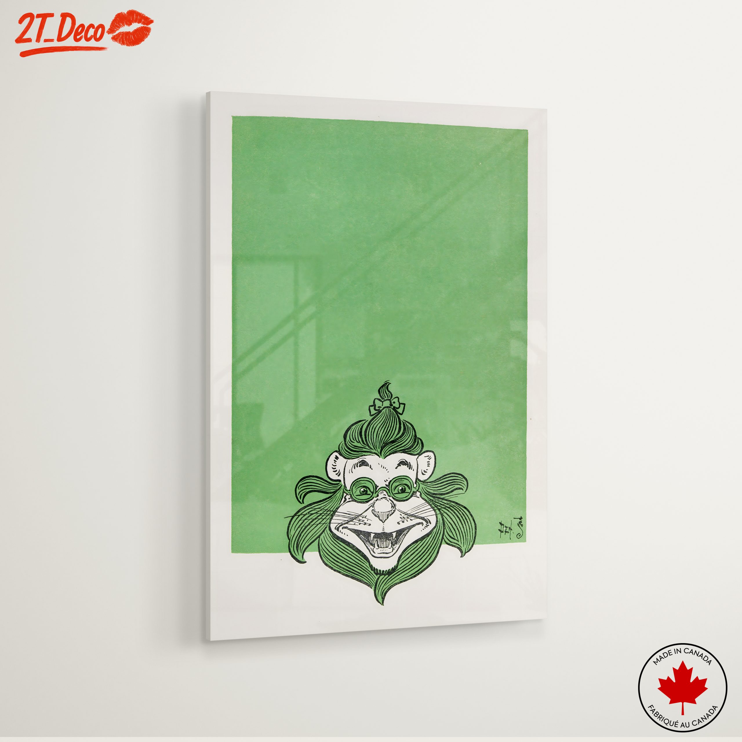 Whimsical Cartoon Character with Green Background - Image 6