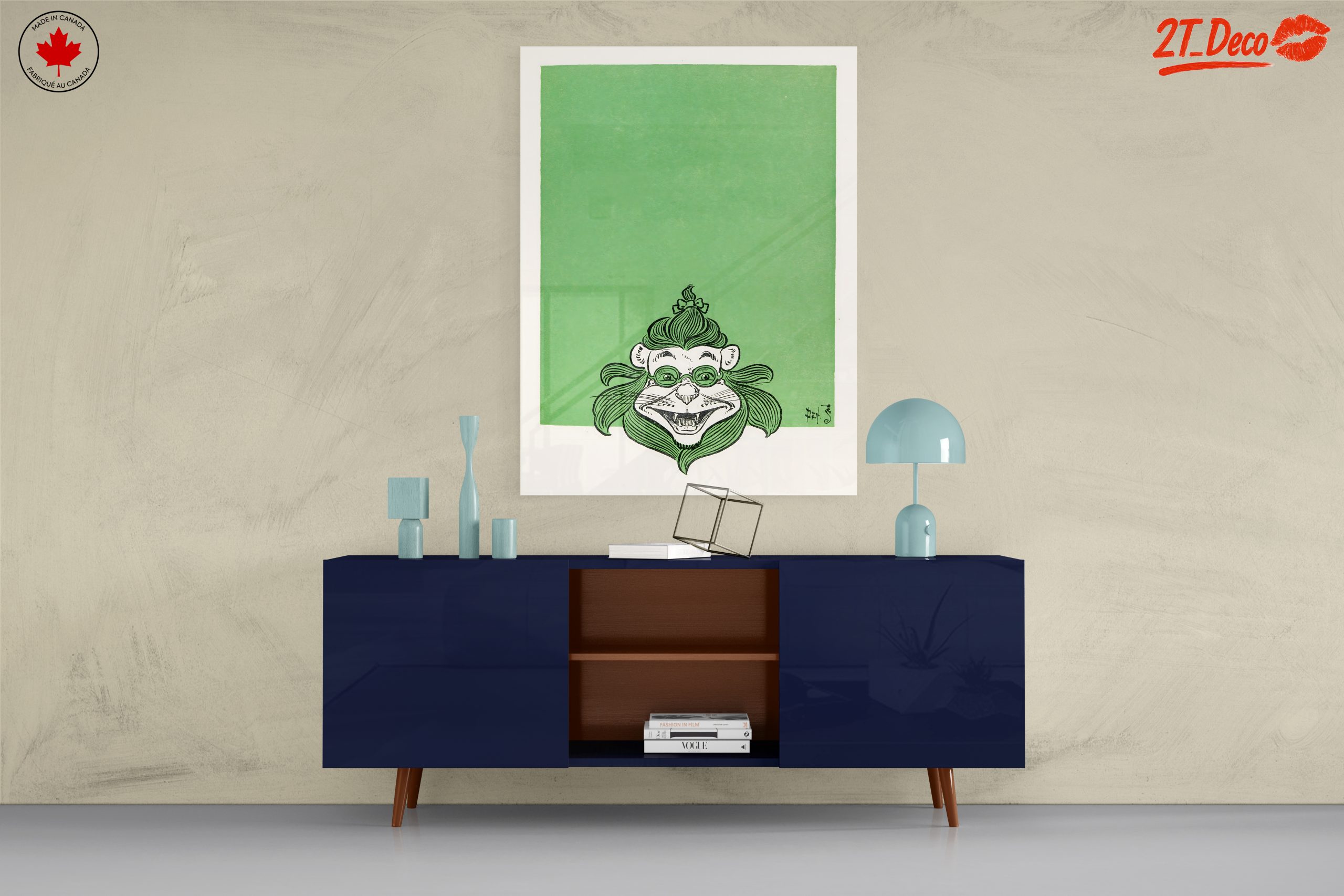 Whimsical Cartoon Character with Green Background - Image 8