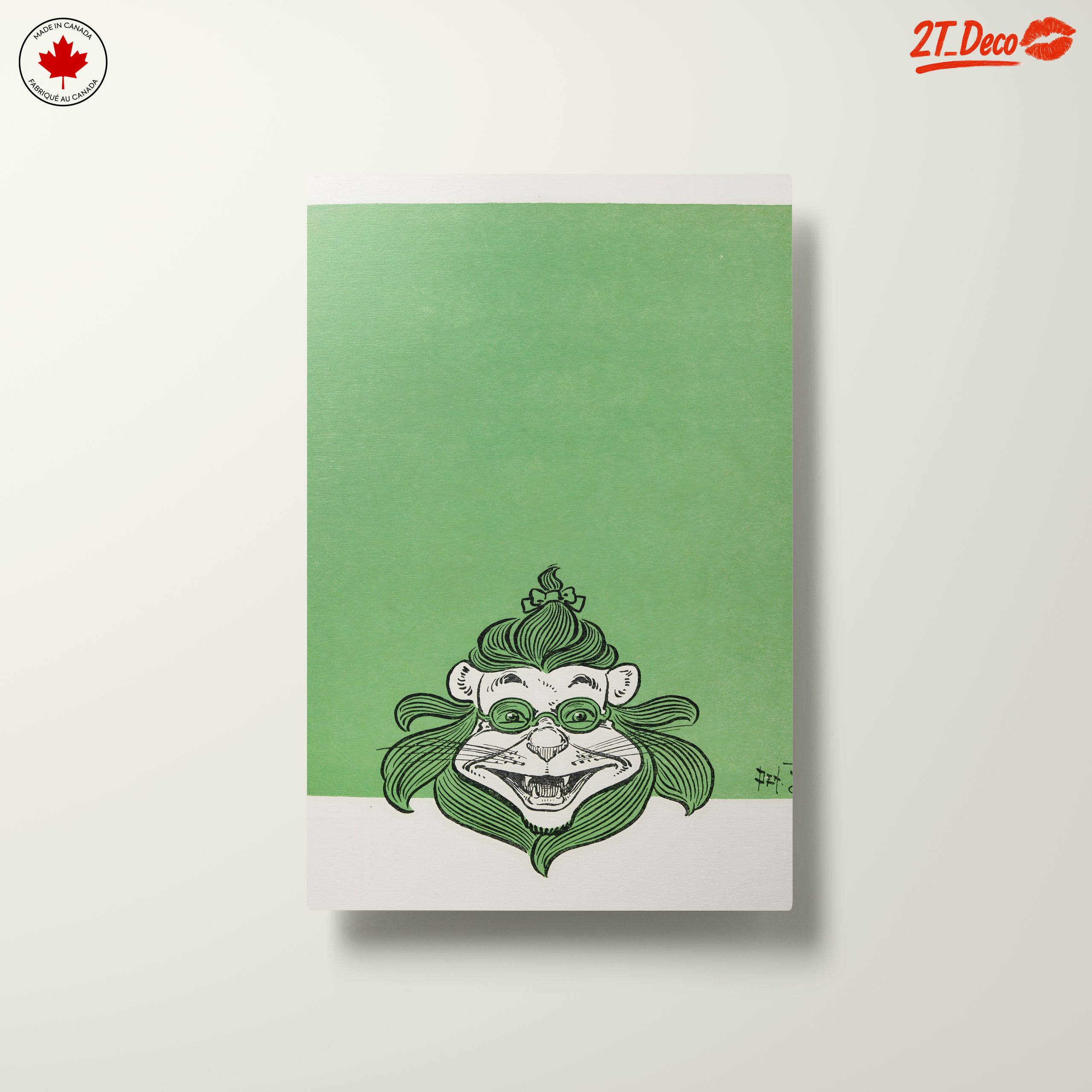 Whimsical Cartoon Character with Green Background - Image 10