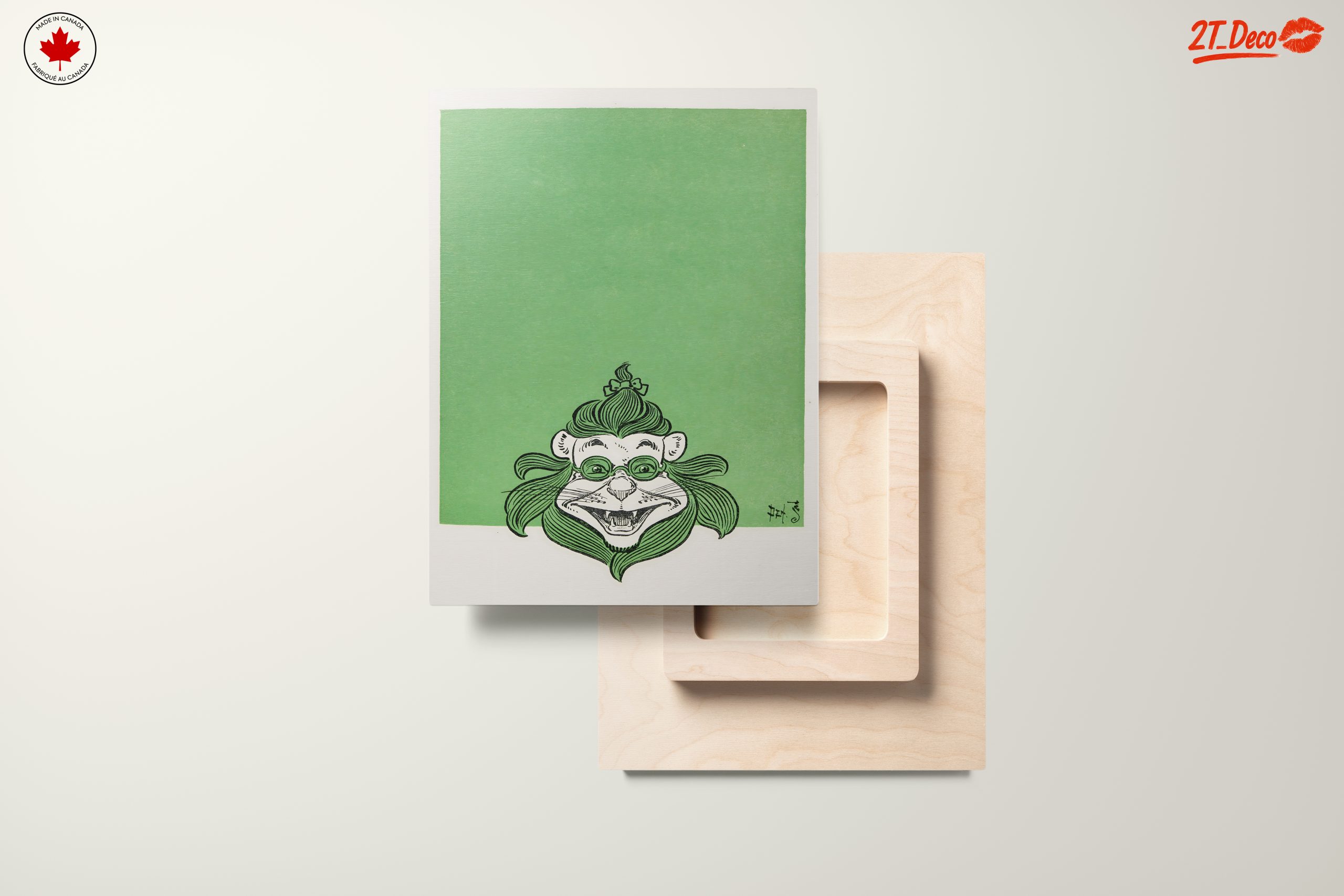 Whimsical Cartoon Character with Green Background - Image 11