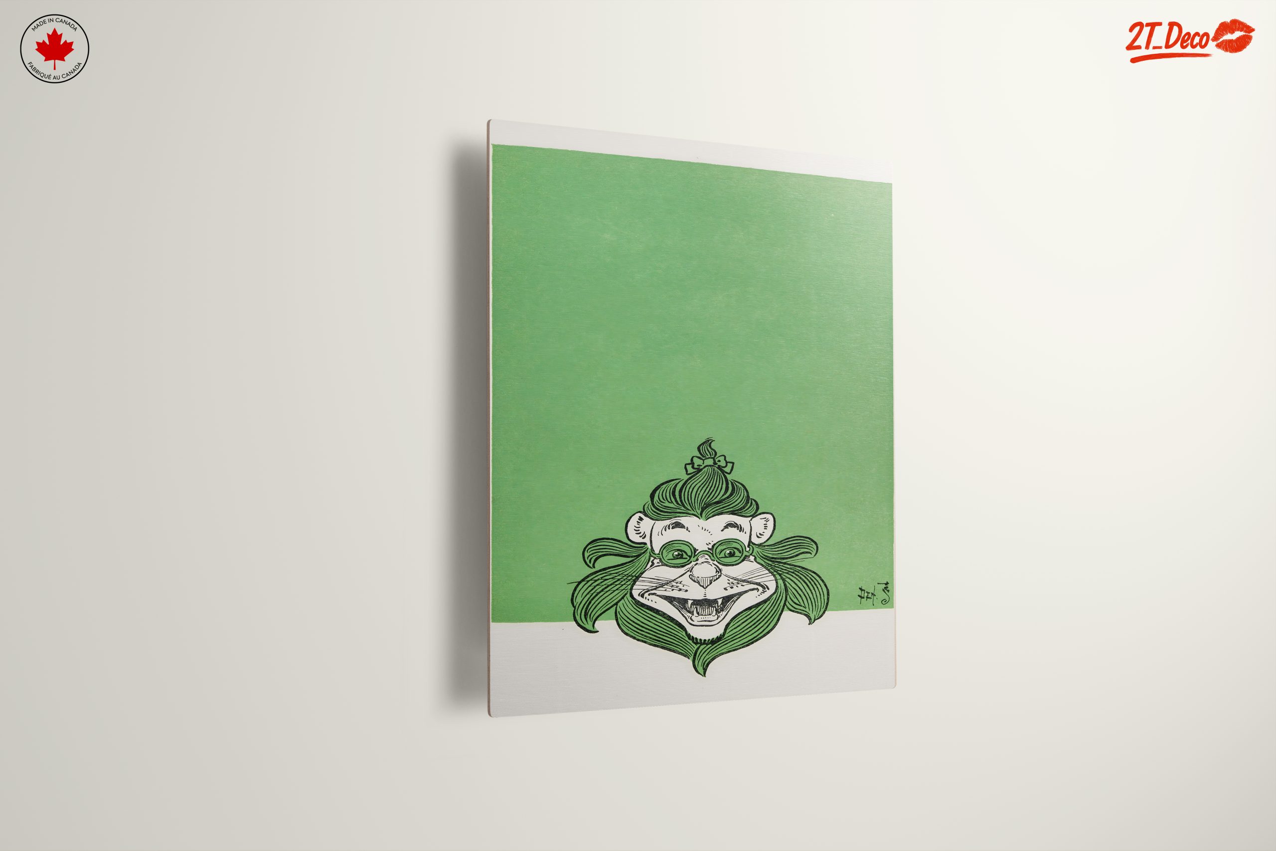 Whimsical Cartoon Character with Green Background - Image 13