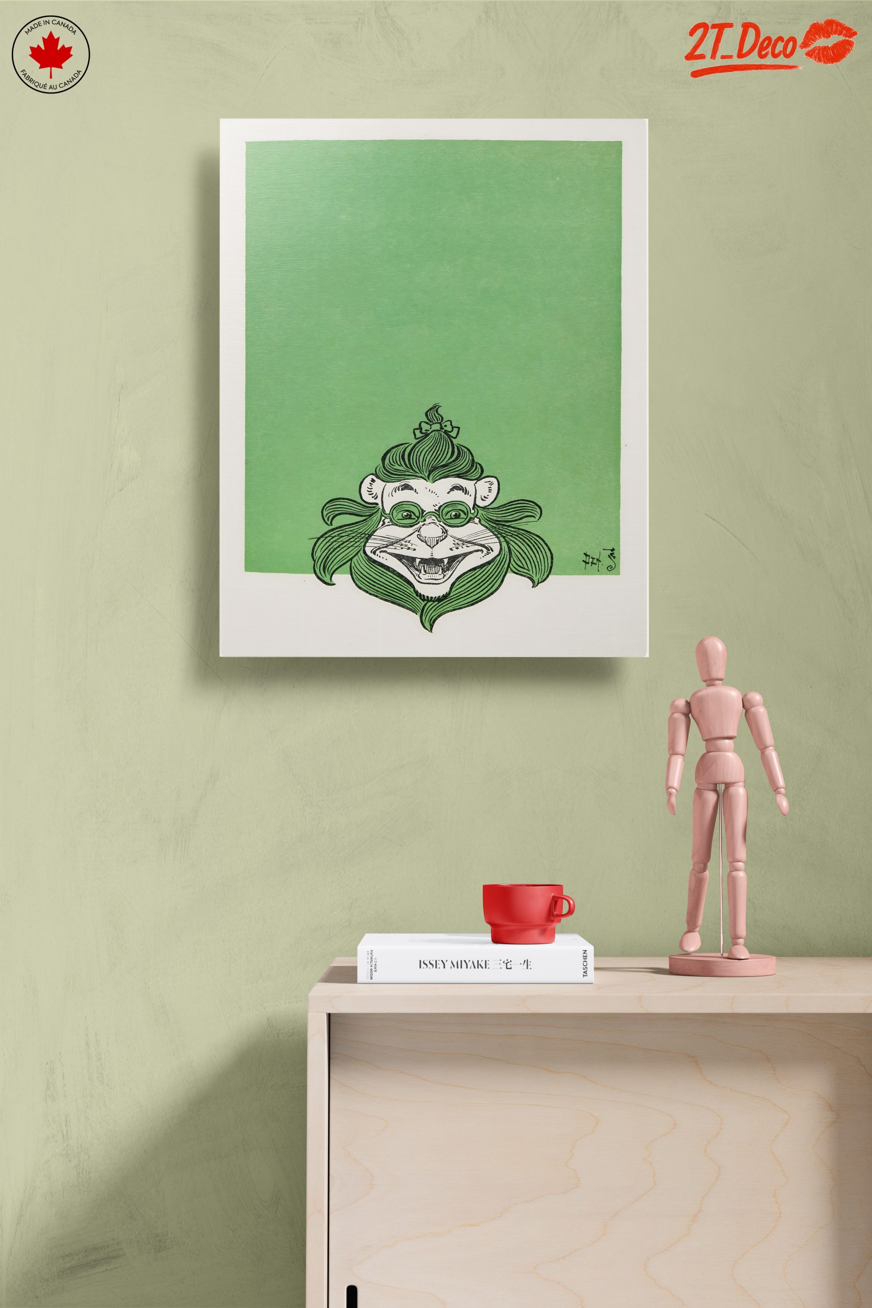 Whimsical Cartoon Character with Green Background - Image 14