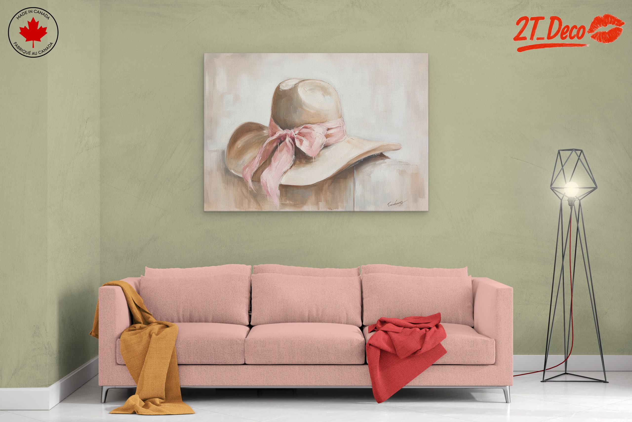 Chic and Elegant Hat Artwork for Home Décor - Image 2