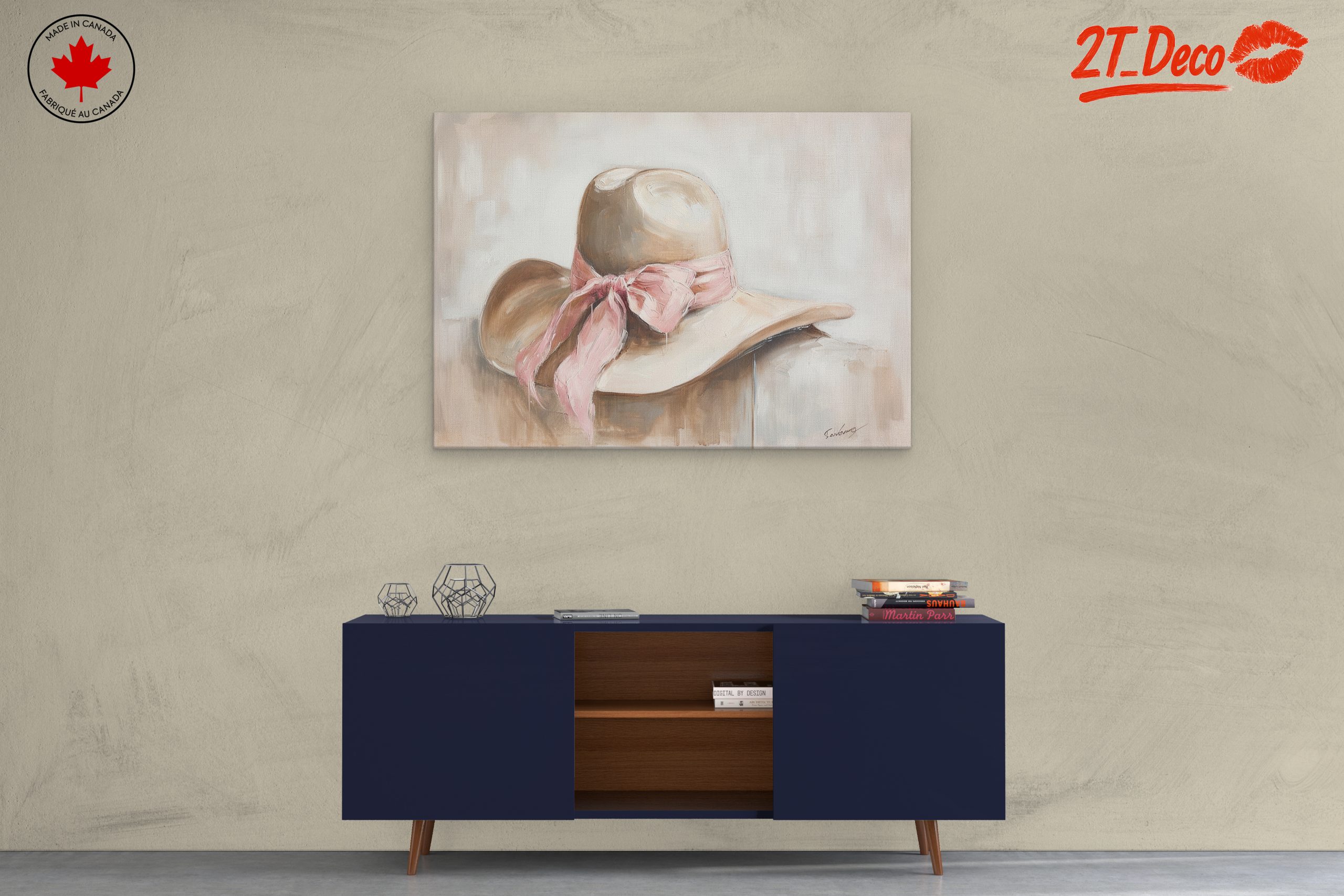 Chic and Elegant Hat Artwork for Home Décor - Image 3
