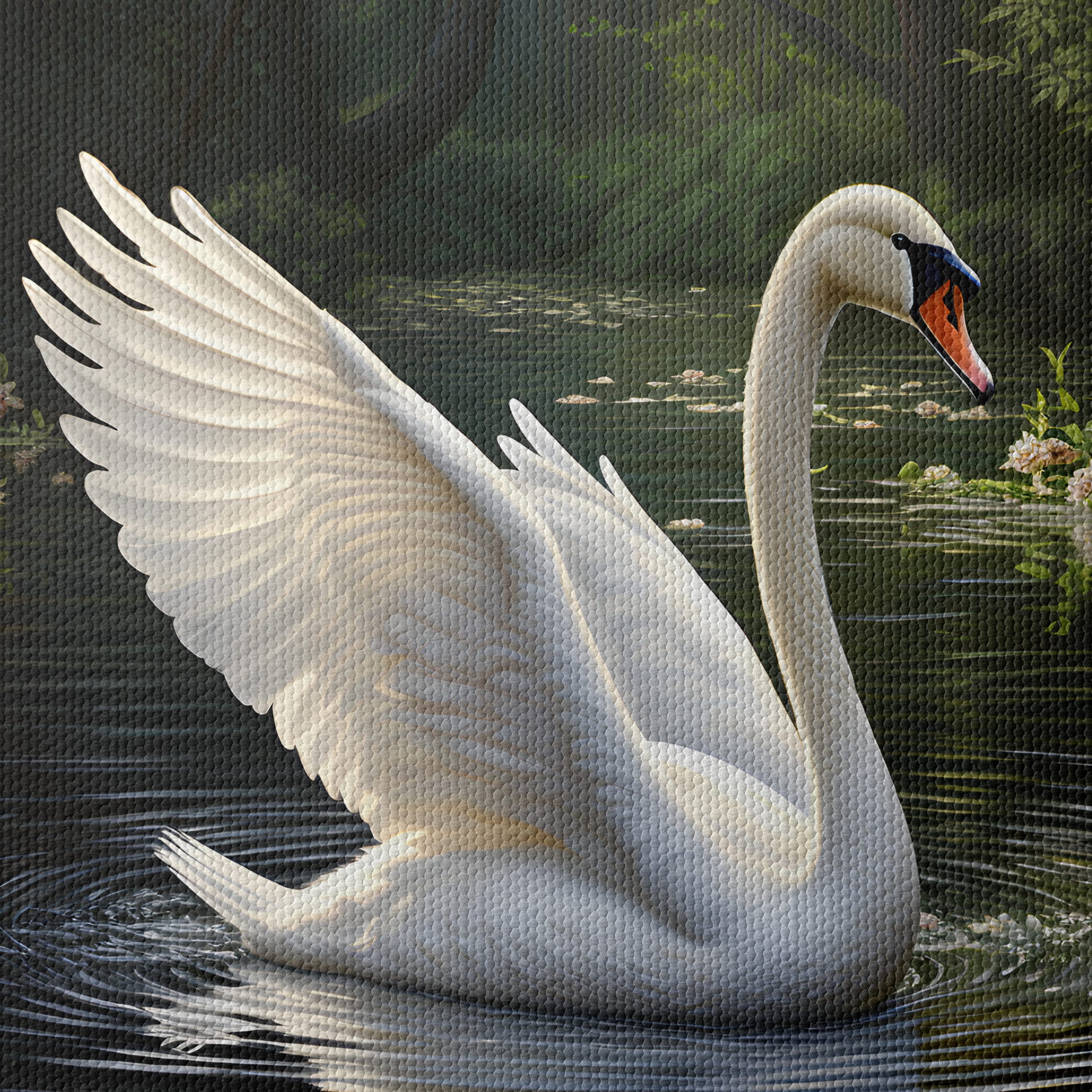 Graceful Swan Reflecting in Water - Image 4