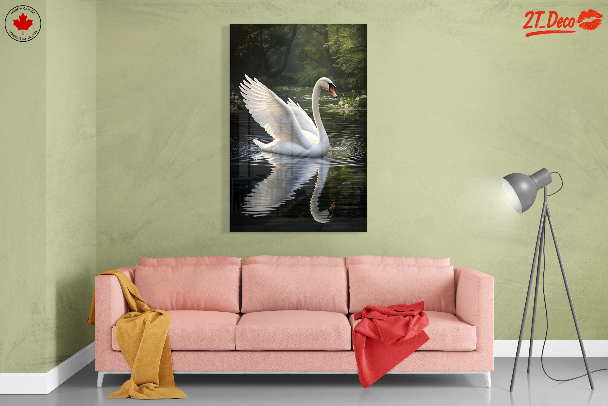 Graceful Swan Reflecting in Water - Image 7