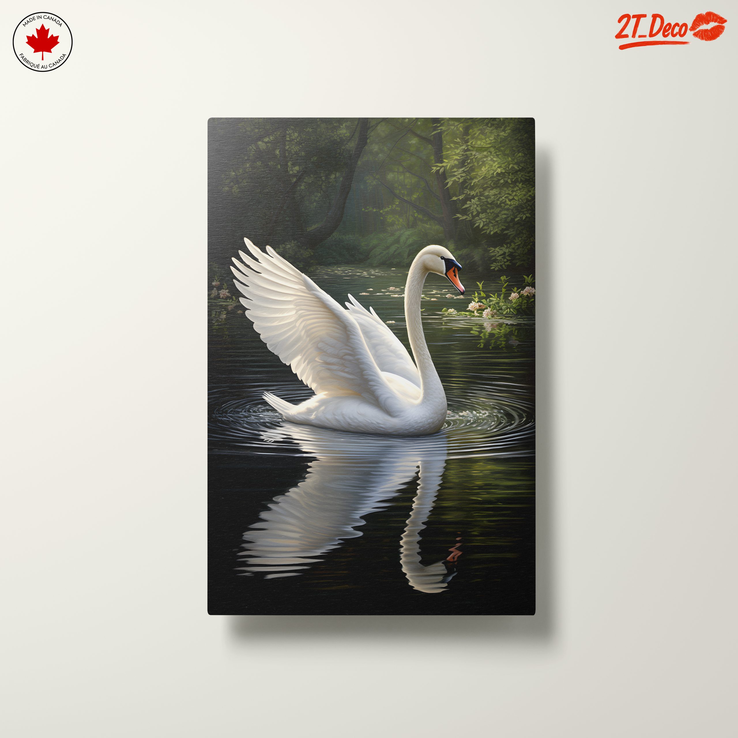 Graceful Swan Reflecting in Water - Image 10