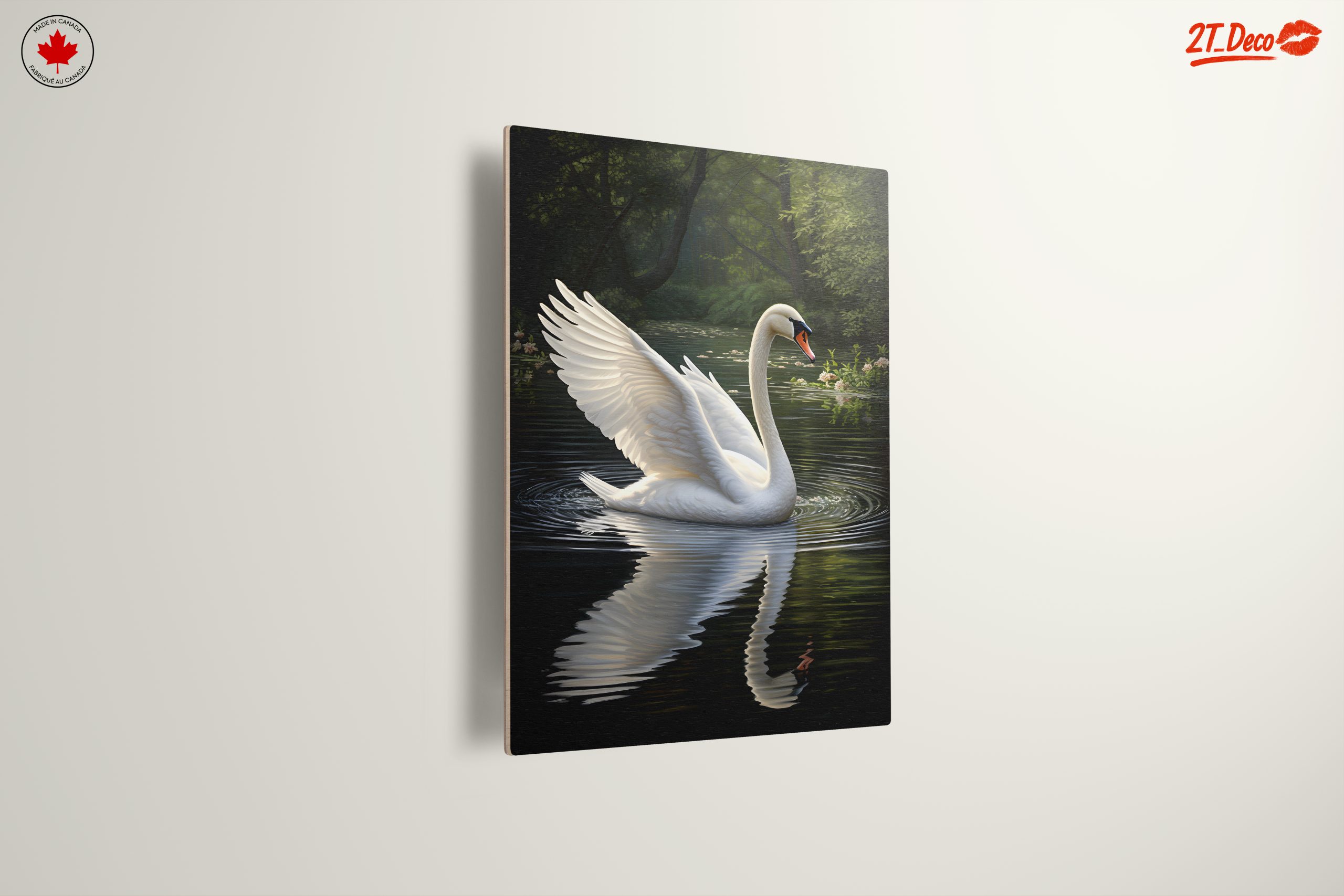 Graceful Swan Reflecting in Water - Image 13