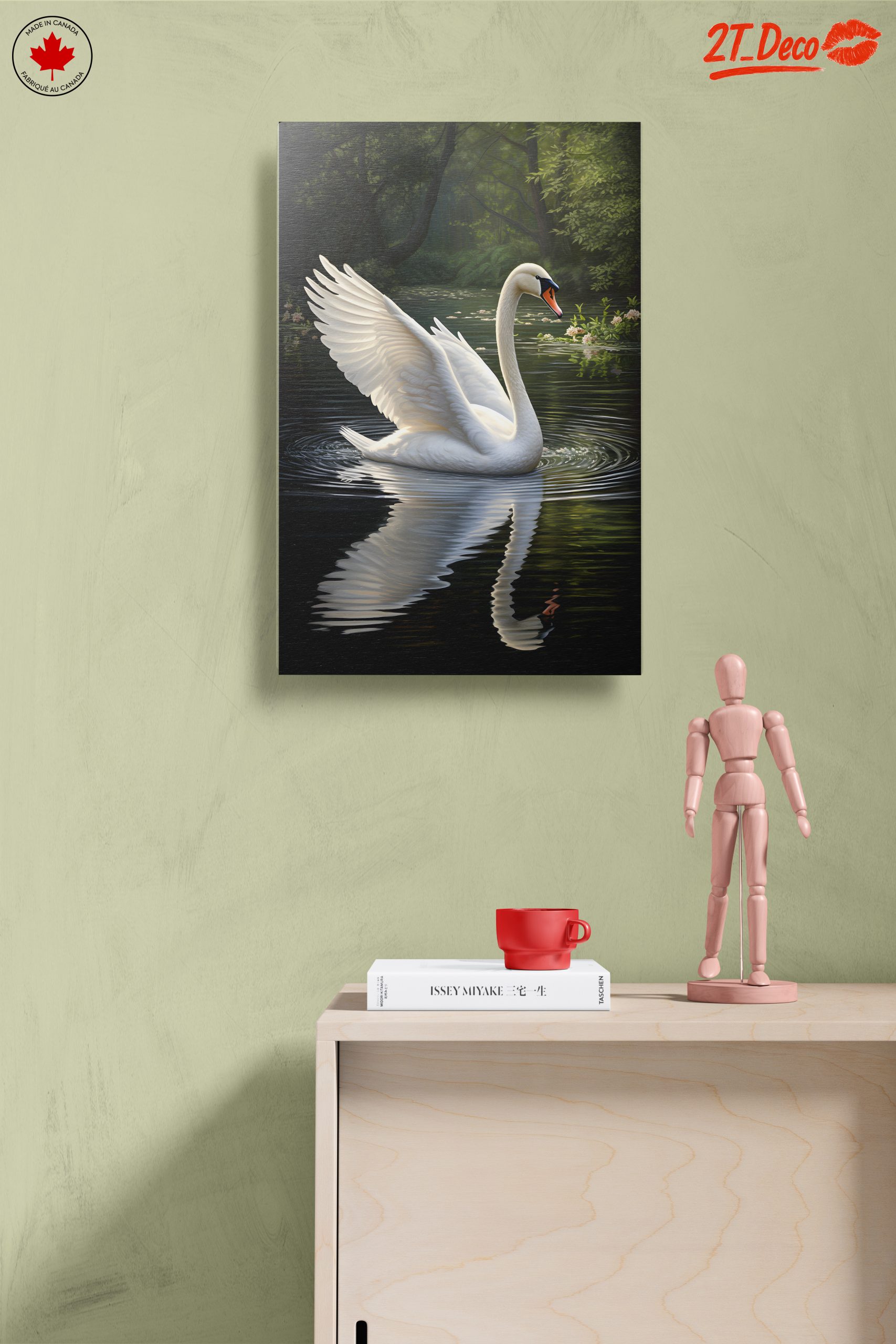 Graceful Swan Reflecting in Water - Image 14